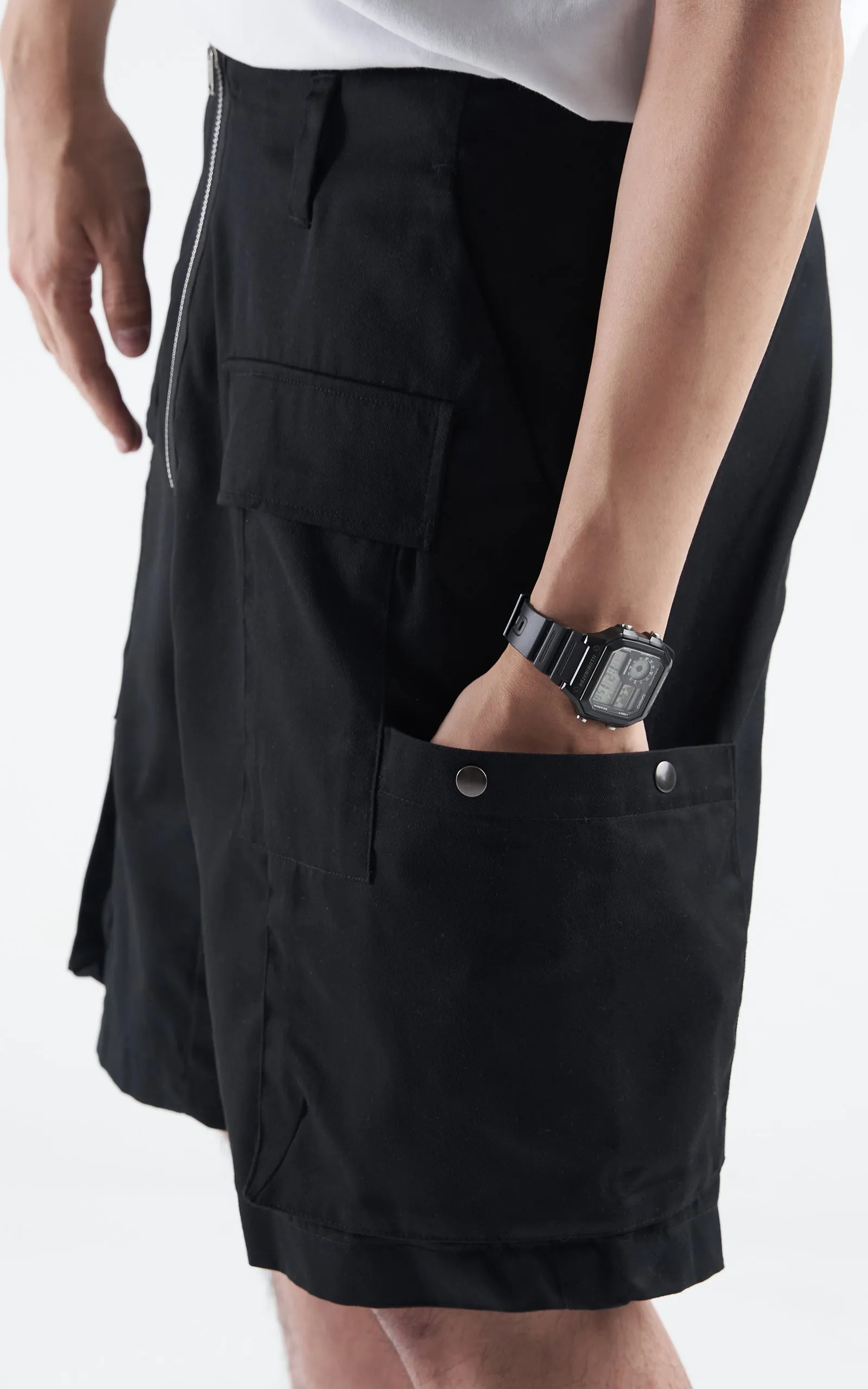 1. "PARELLEL" Cargo Shorts - BLACK