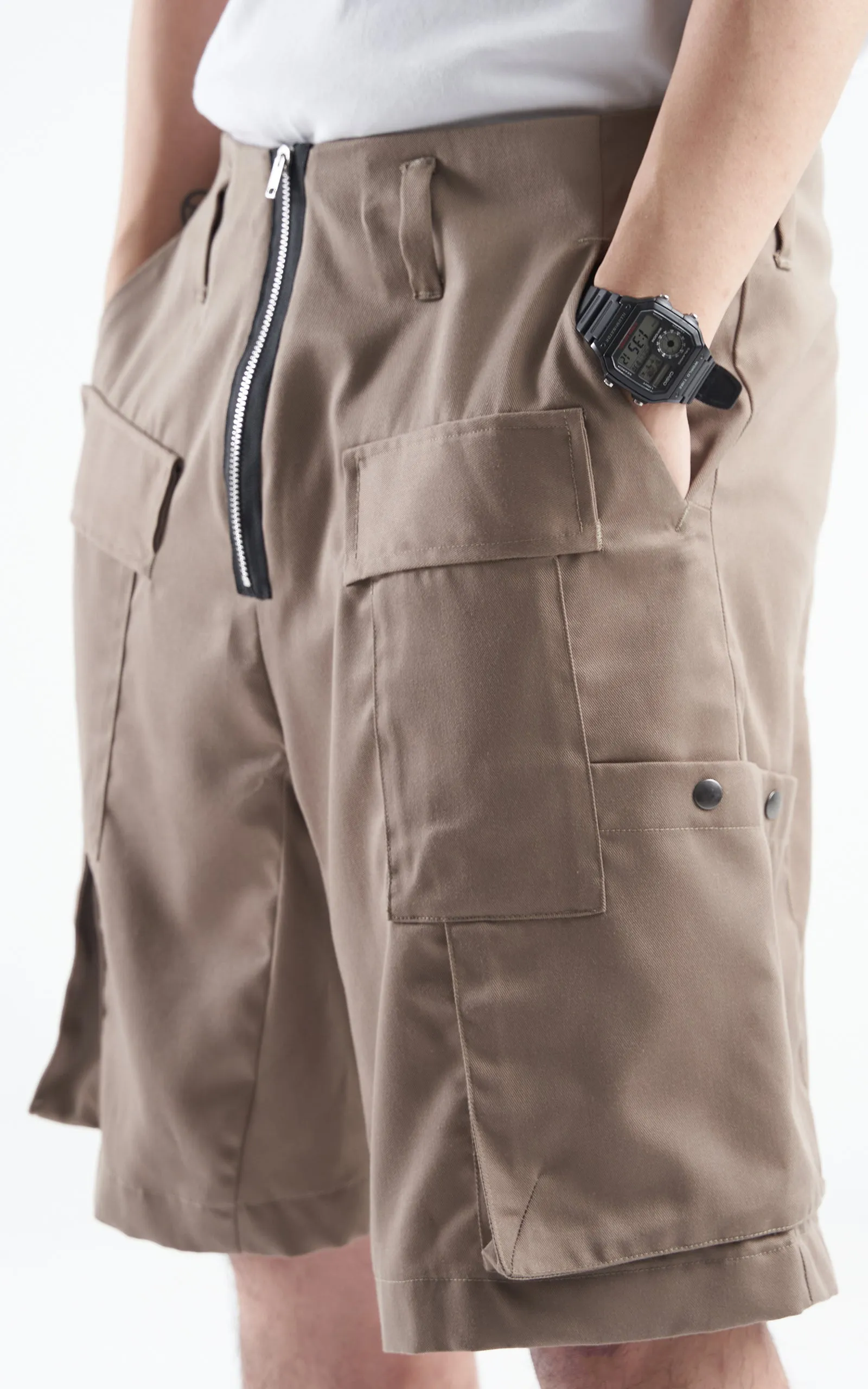 1. "PARELLEL" Cargo Shorts - KHAKI