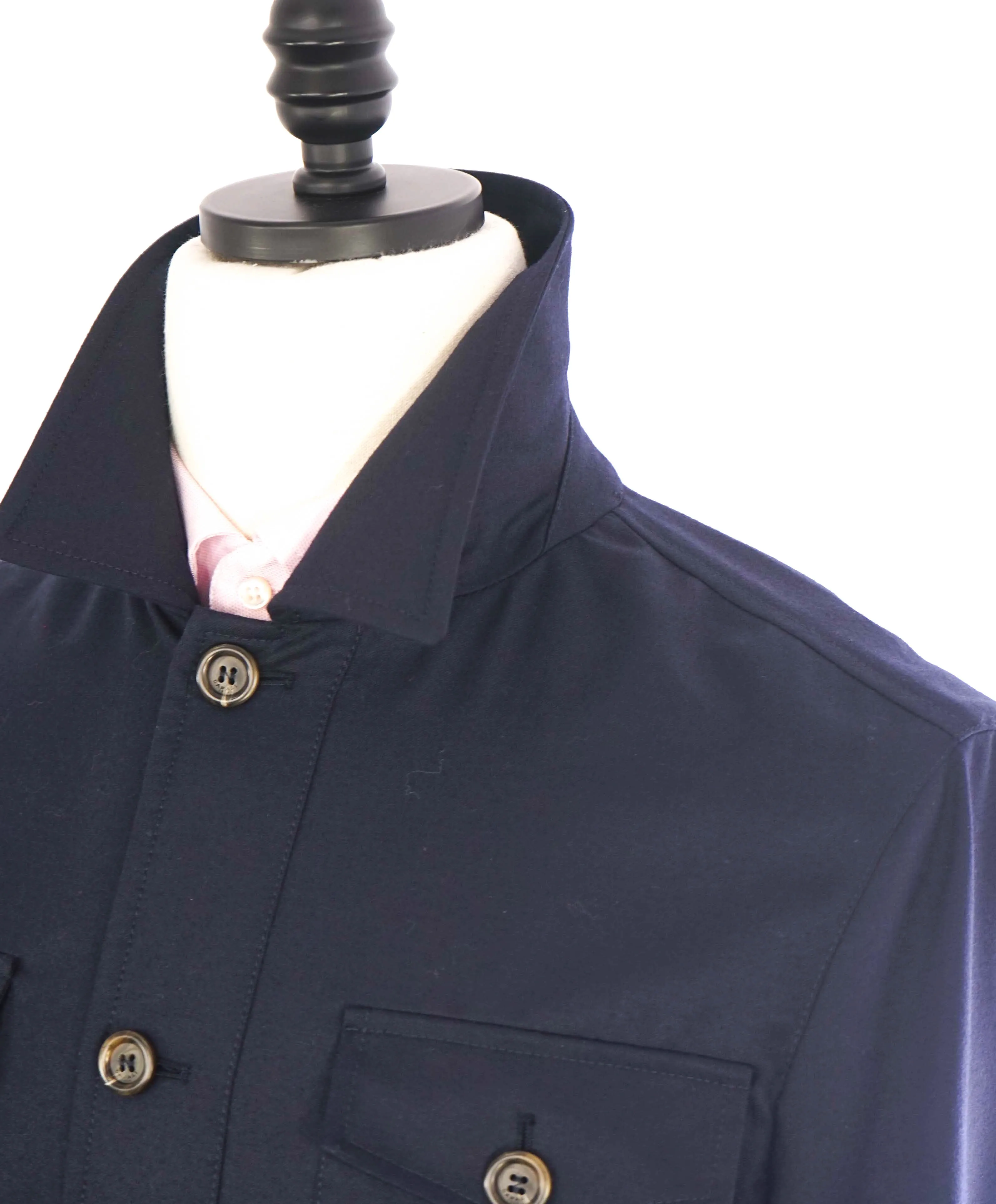 $1,495 CANALI -  Navy Wool COUNTRYSIDE Rain protection Jacket Blazer - 38R US