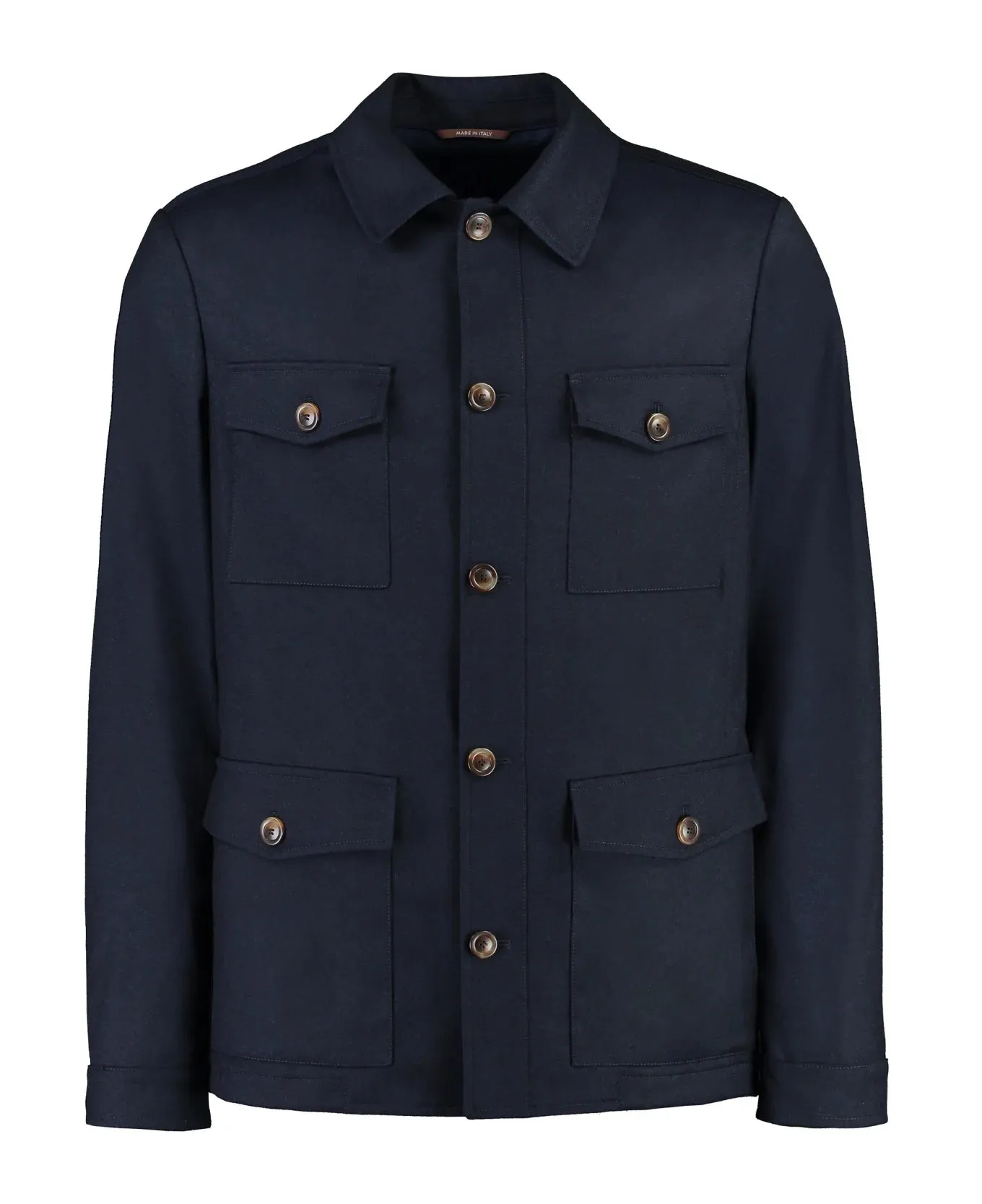 $1,495 CANALI -  Navy Wool COUNTRYSIDE Rain protection Jacket Blazer - 38R US