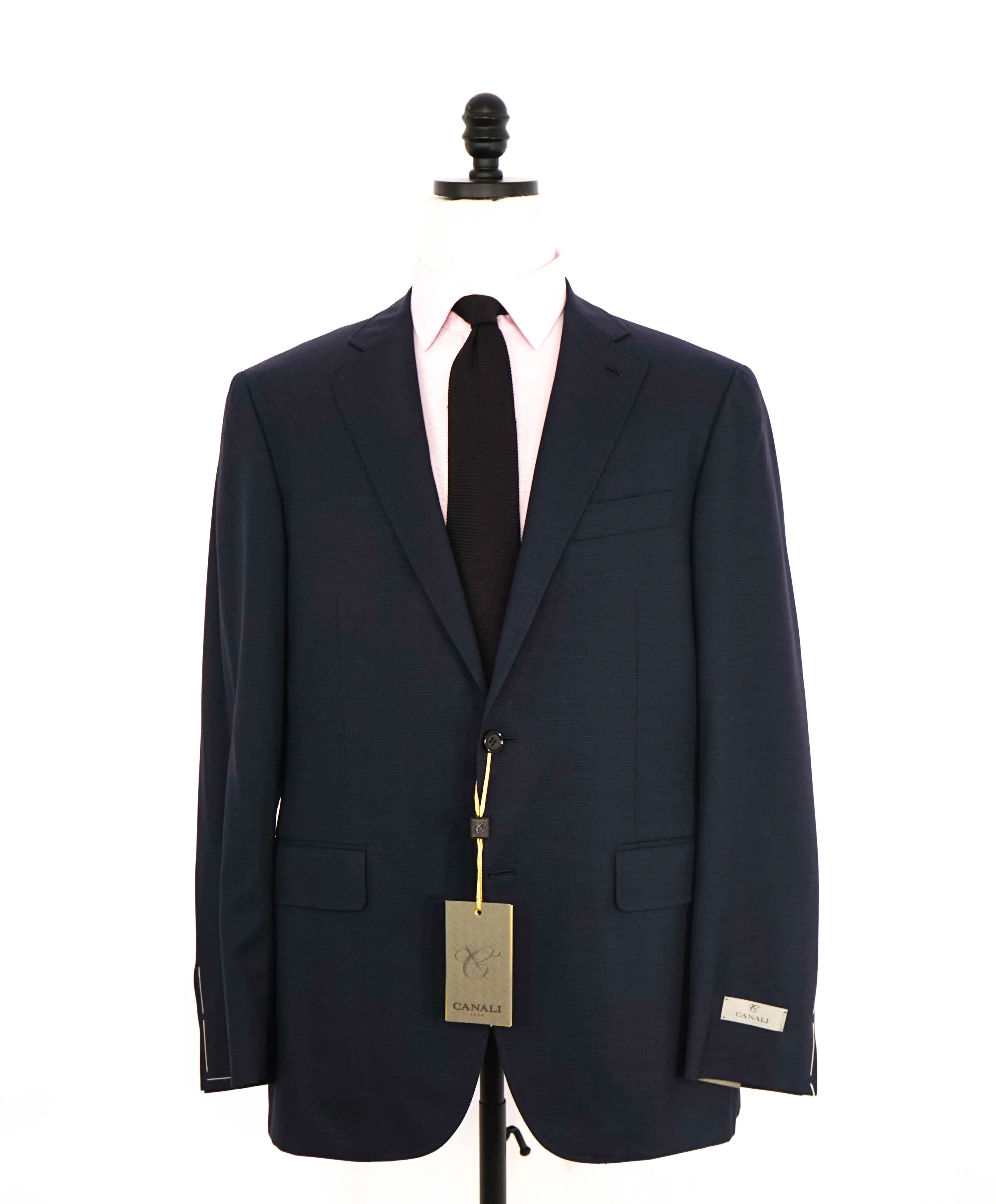 $1,895 CANALI - "KEI" Semi-Lined "IMPECCABILE" Blue Micro Check Wool Blazer - 42R