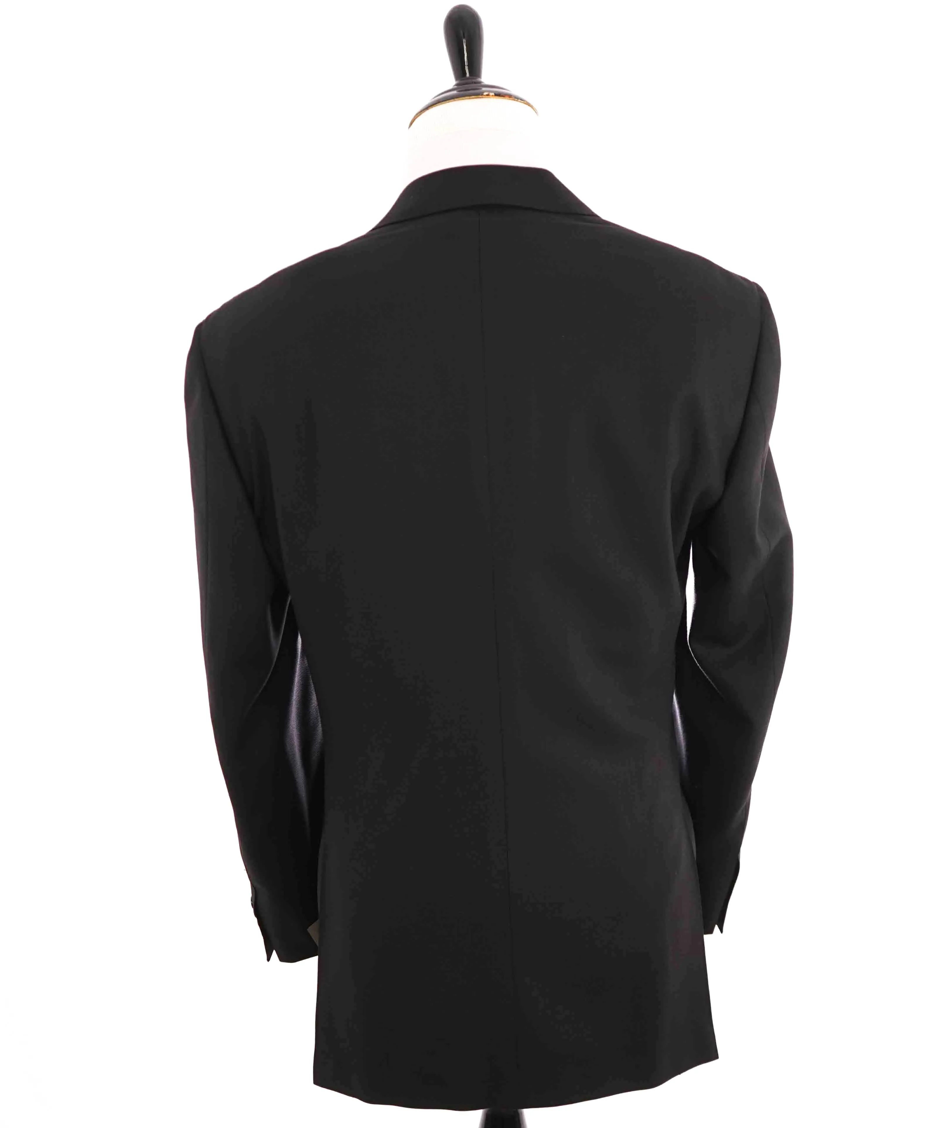 $1,895 CANALI - "TRAVEL WATER RESISTANT" Black Royal Weave Wool Blazer - 44L