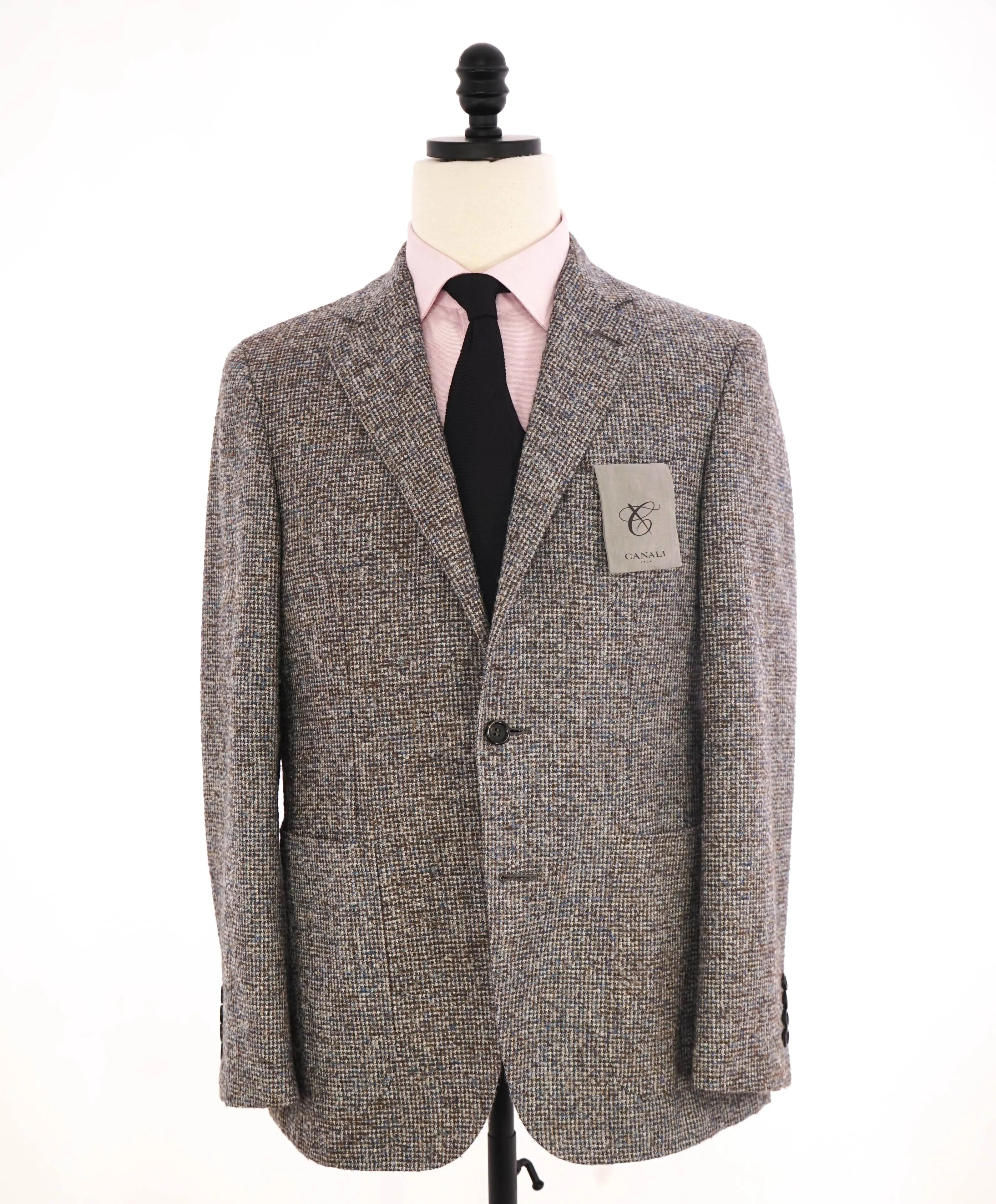 $2,095 CANALI - "KEI" Neutral Fleck ALPACA/WOOL Unlined Thick Wool Blazer - 40R