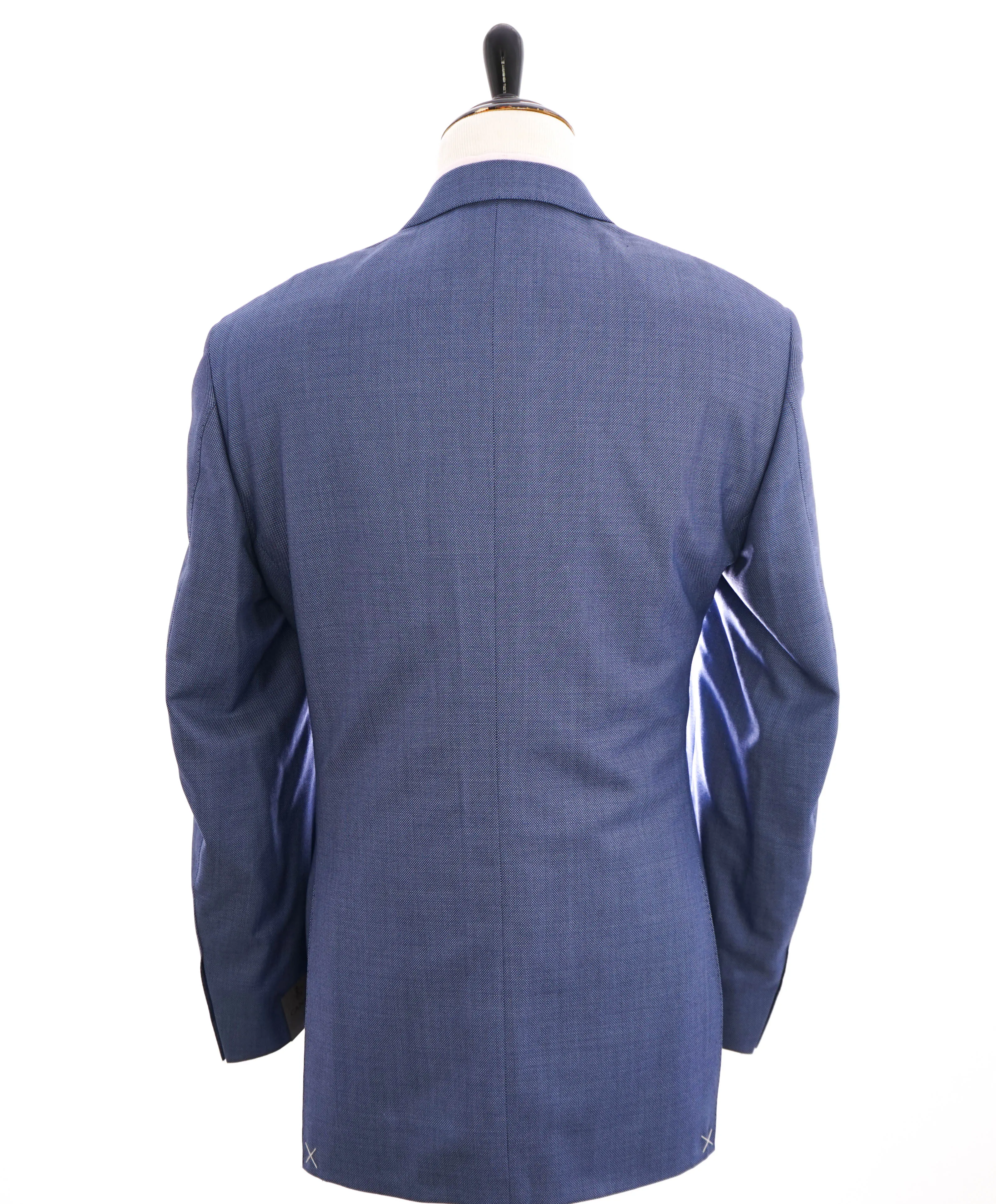 $2,495 CANALI - "EXCLUSIVE Super 160's" Blue Pindot Blazer - 46L