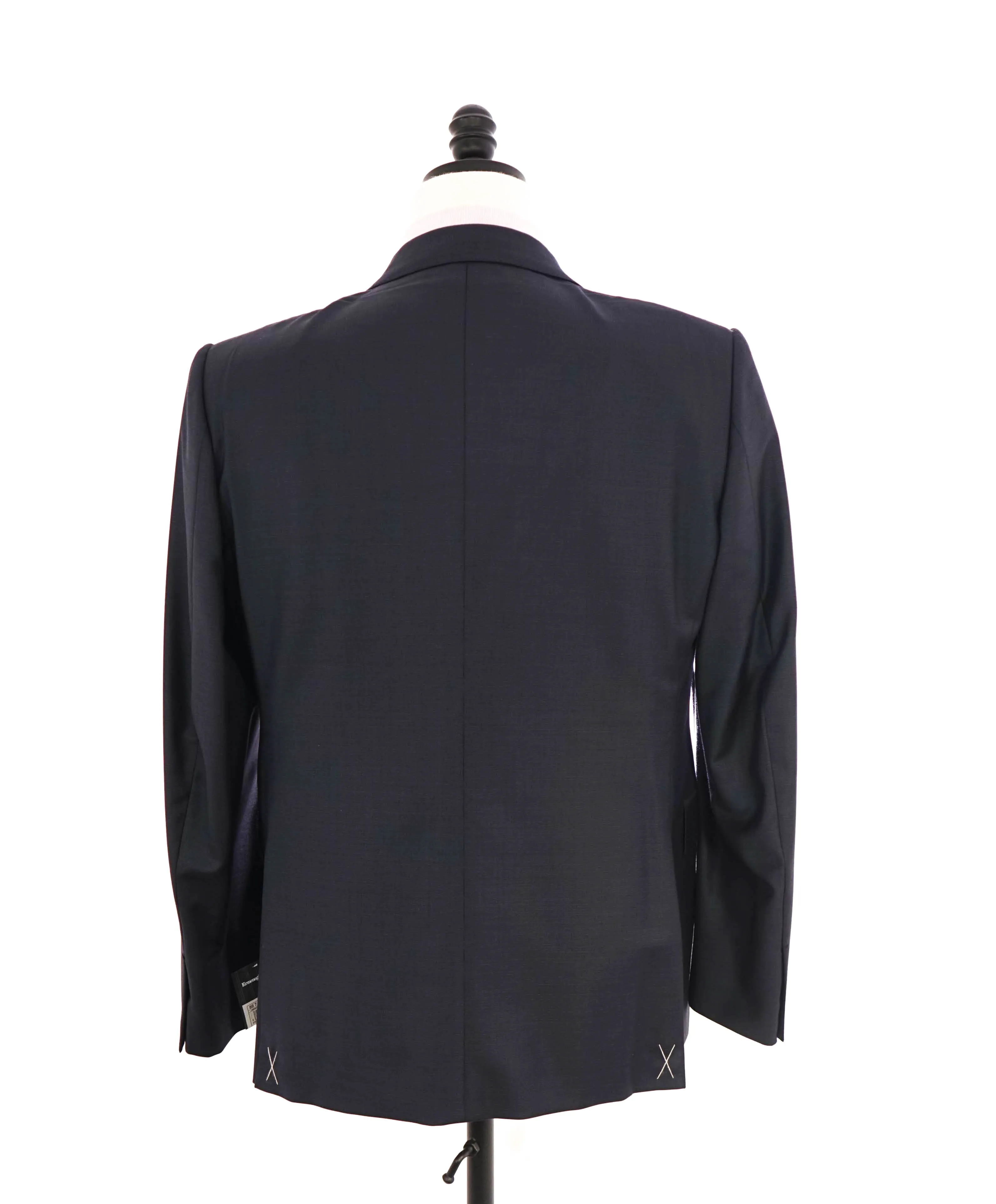 $3,250 ERMENEGILDO ZEGNA -"TROFEO" Navy Blue Birdseye Blazer - 40S