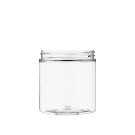 400mL/83mm Neck Straight Sided Plastic Jar With Metal Lid