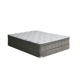 ALEKSA White, Gray 11" Euro Top Mattress, E.King