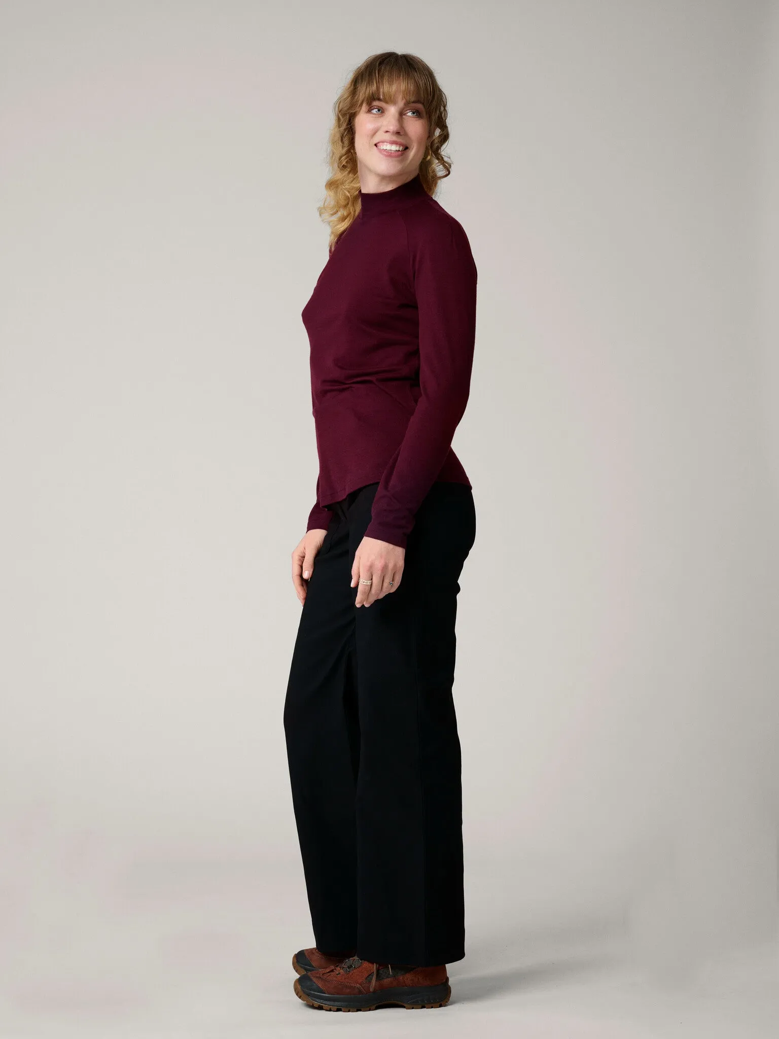 Aleksandra Merino Long Sleeve Burgundy