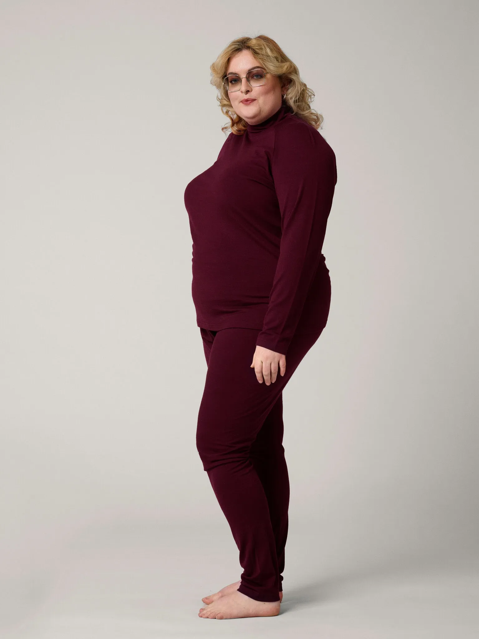 Aleksandra Merino Long Sleeve Burgundy