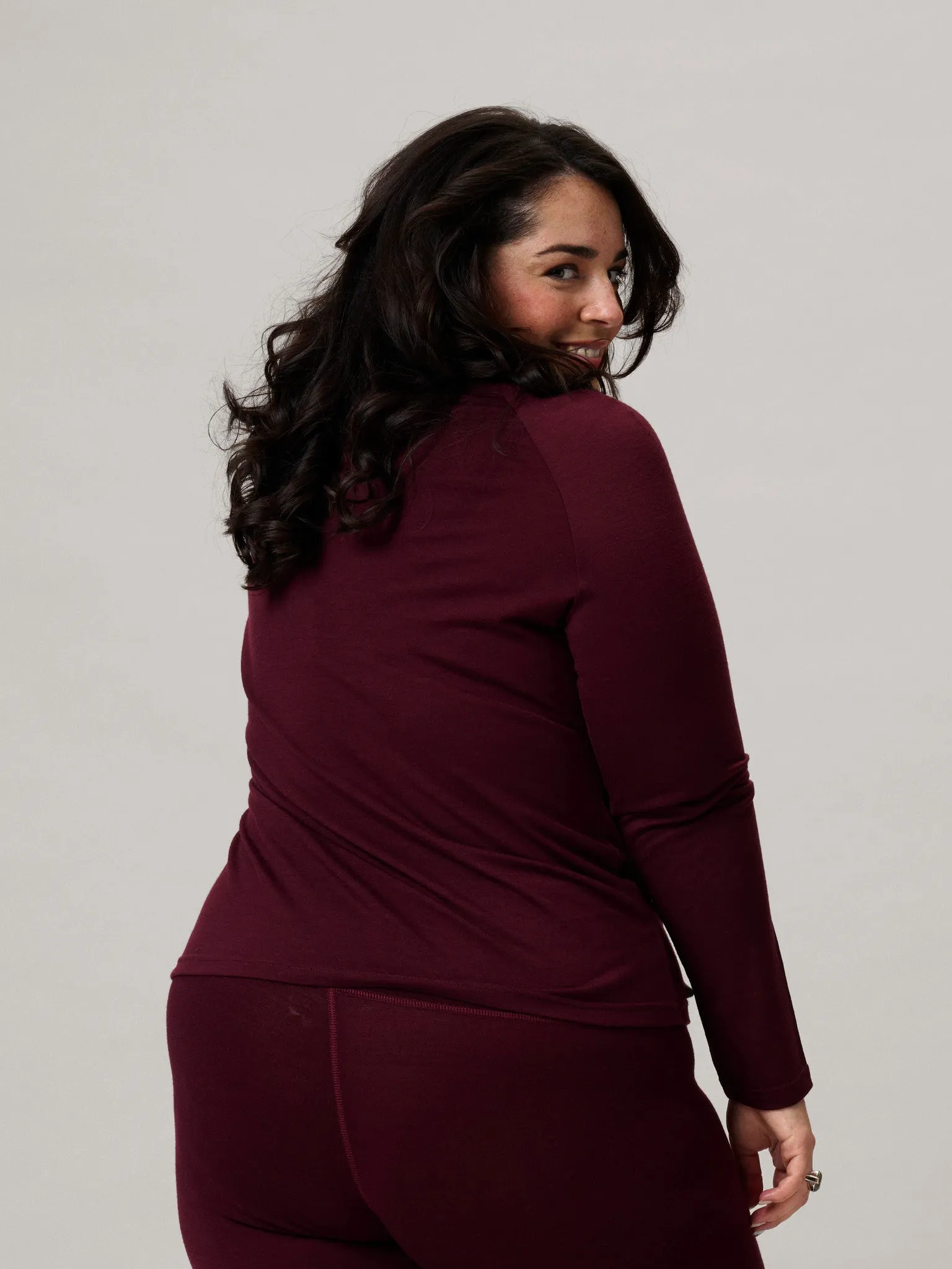 Aleksandra Merino Long Sleeve Burgundy