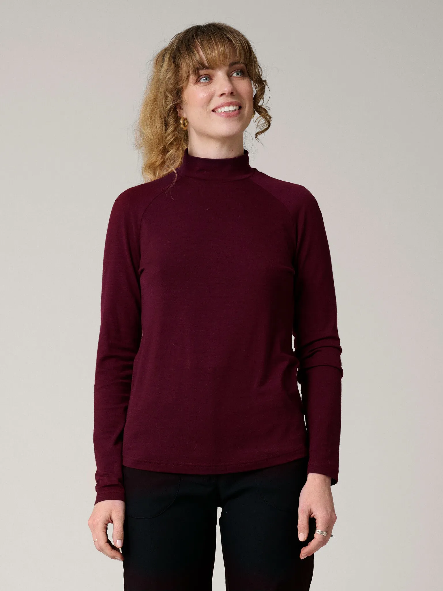 Aleksandra Merino Long Sleeve Burgundy