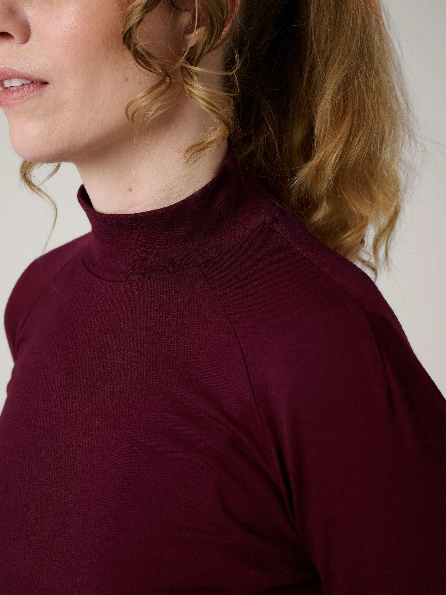 Aleksandra Merino Long Sleeve Burgundy