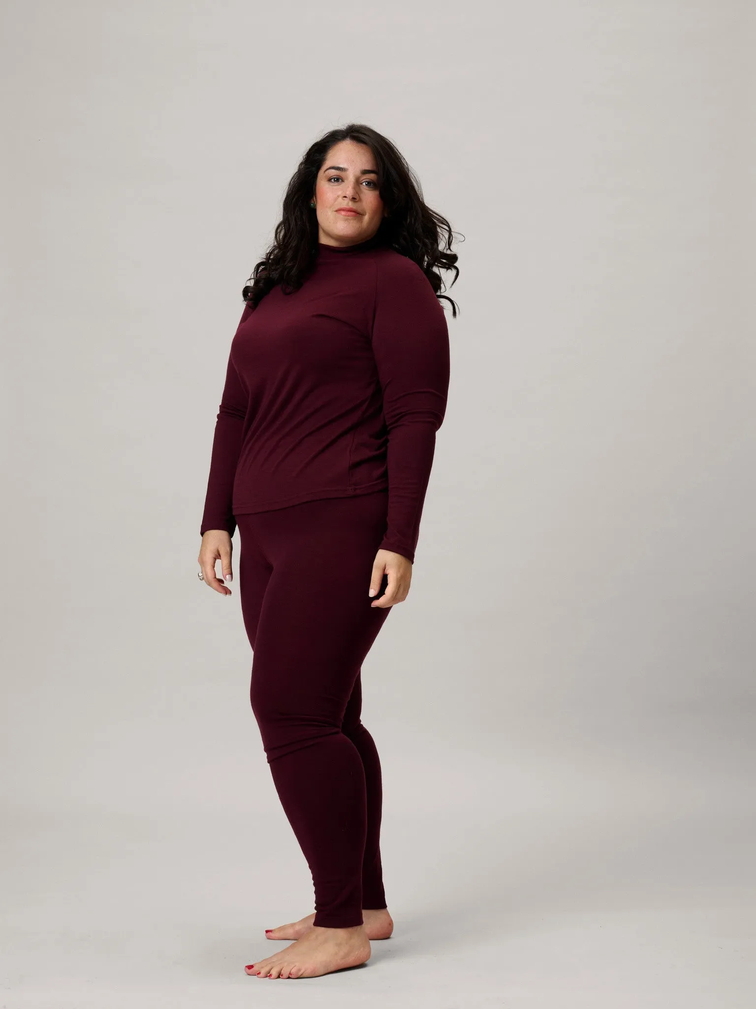 Aleksandra Merino Long Sleeve Burgundy