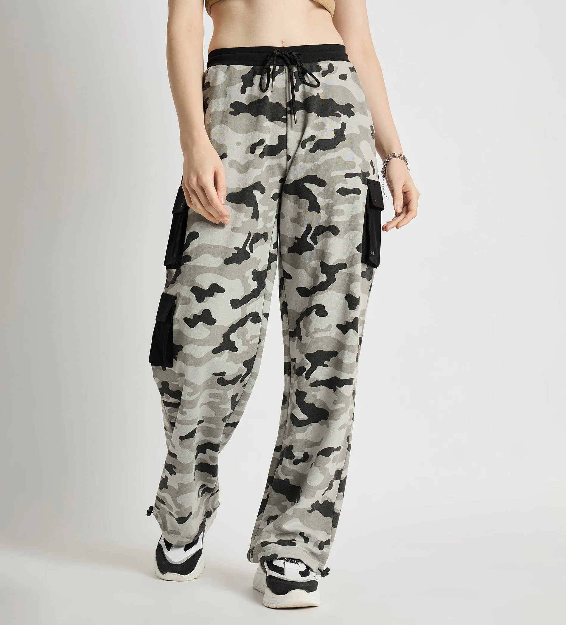 All Weather Camo Print Cotton Cargo Pants