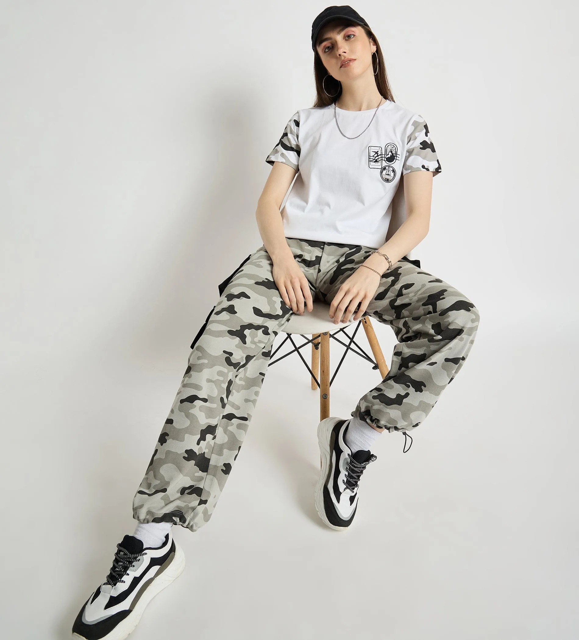 All Weather Camo Print Cotton Cargo Pants