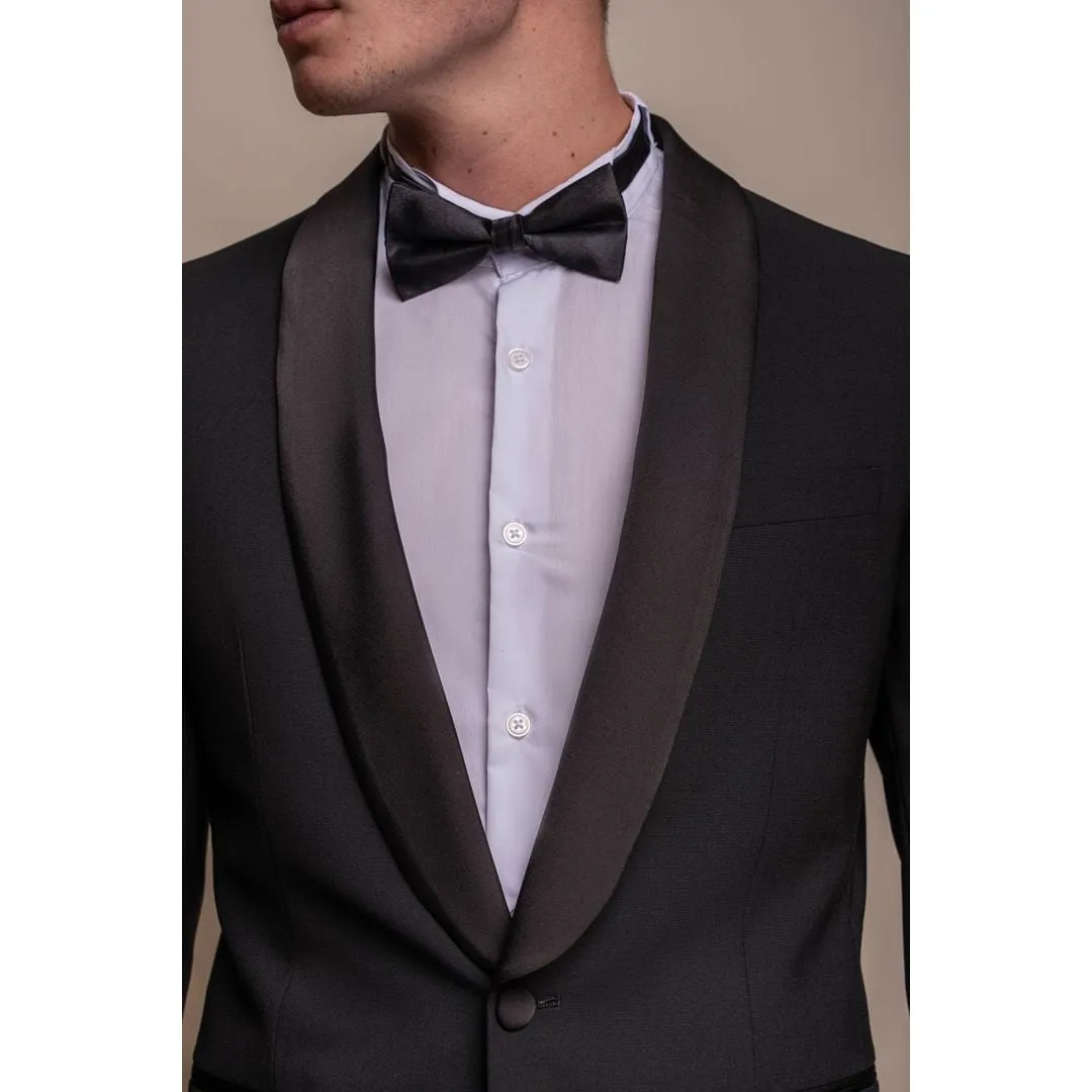 Aspen - Men's Black Tuxedo 2 Piece Wedding Suit