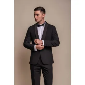 Aspen - Men's Black Tuxedo 2 Piece Wedding Suit