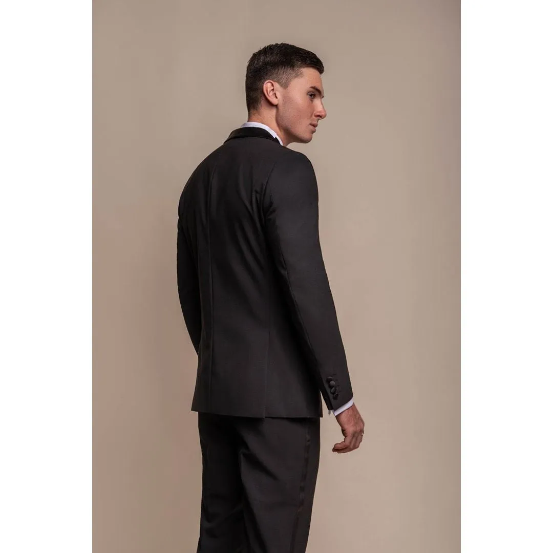 Aspen - Men's Black Tuxedo 2 Piece Wedding Suit