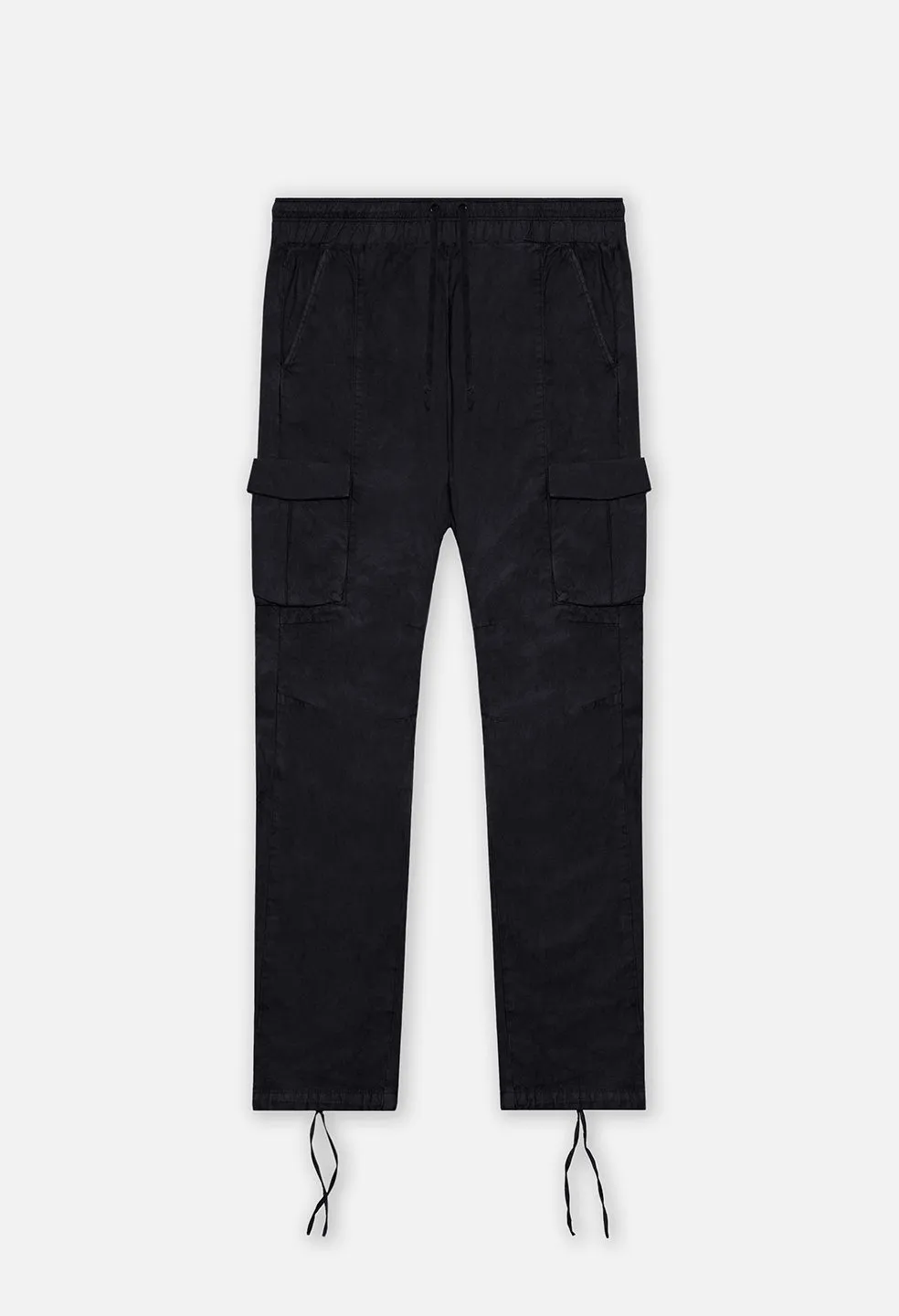 Back Sateen Cargo Pants / Black