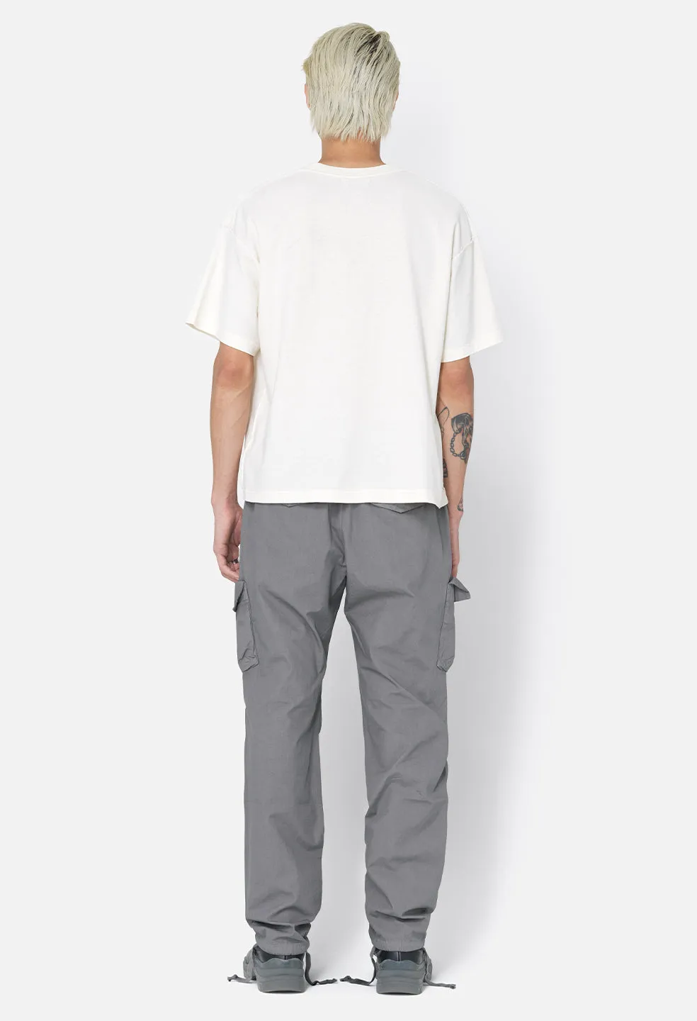 Back Sateen Cargo Pants / Charcoal