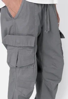 Back Sateen Cargo Pants / Charcoal