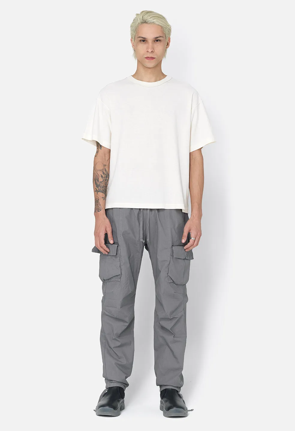 Back Sateen Cargo Pants / Charcoal