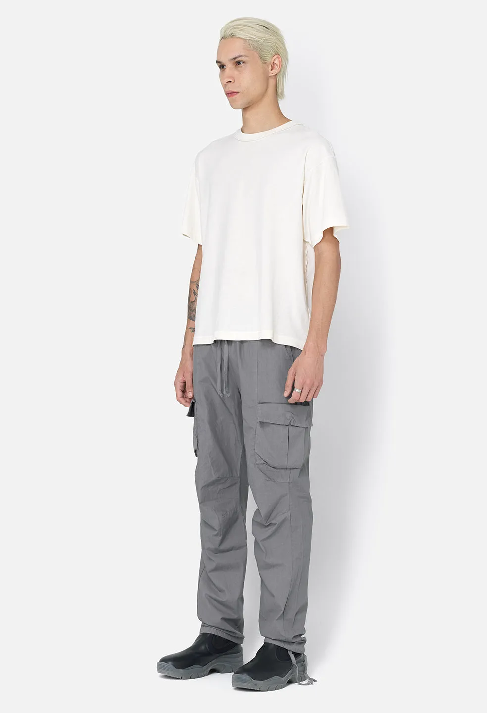 Back Sateen Cargo Pants / Charcoal