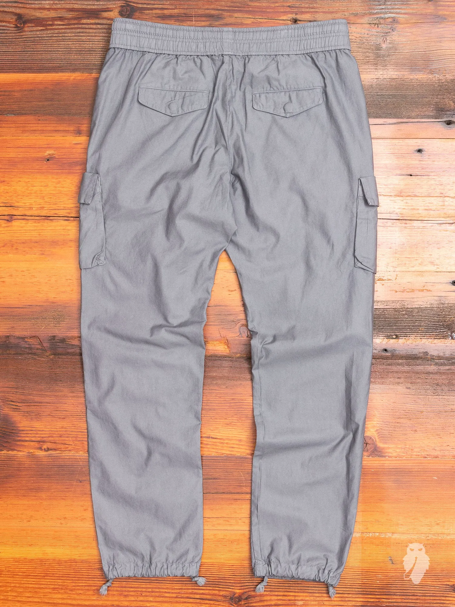 Back Sateen Cargo Pants in Charcoal