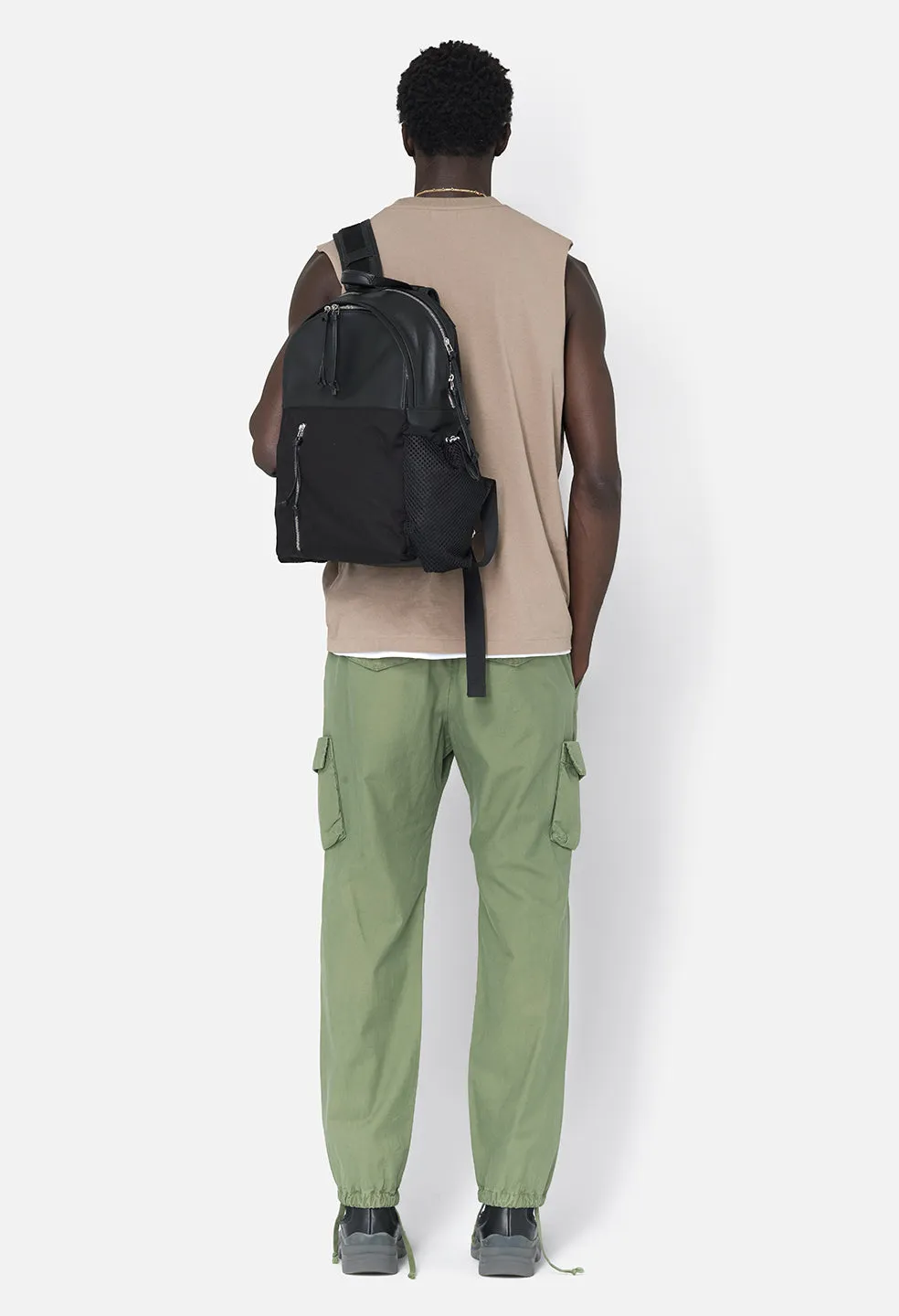 Back Sateen Cargo Pants / Olive