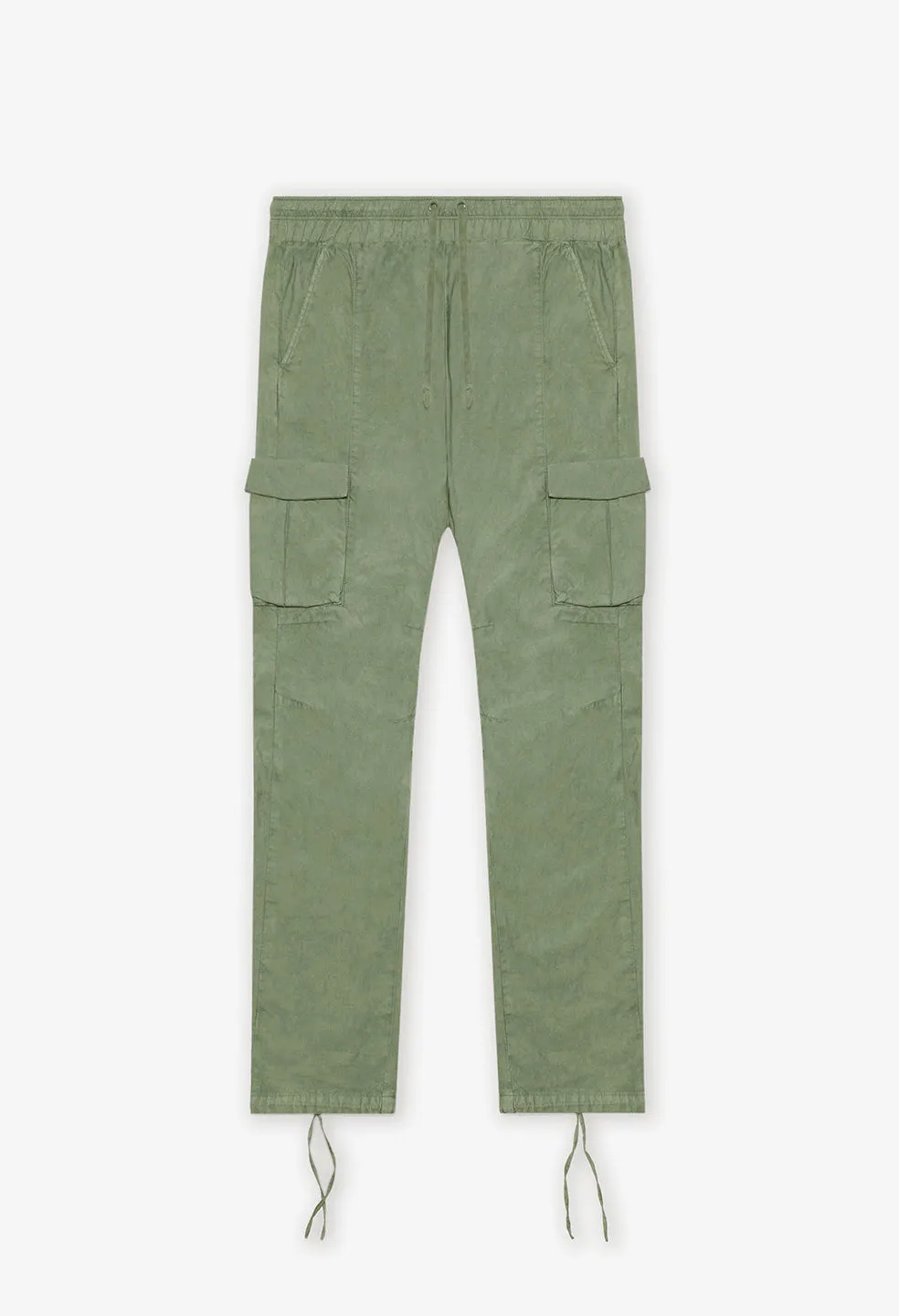 Back Sateen Cargo Pants / Olive