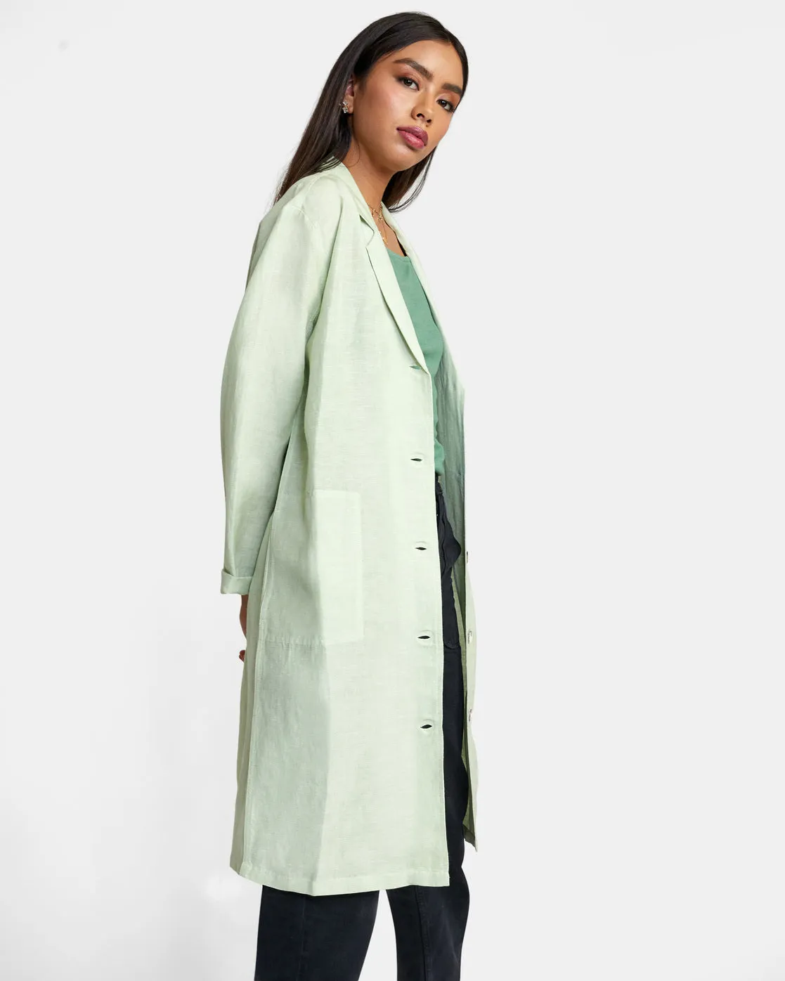 Balmy Oversized Blazer - Light Green