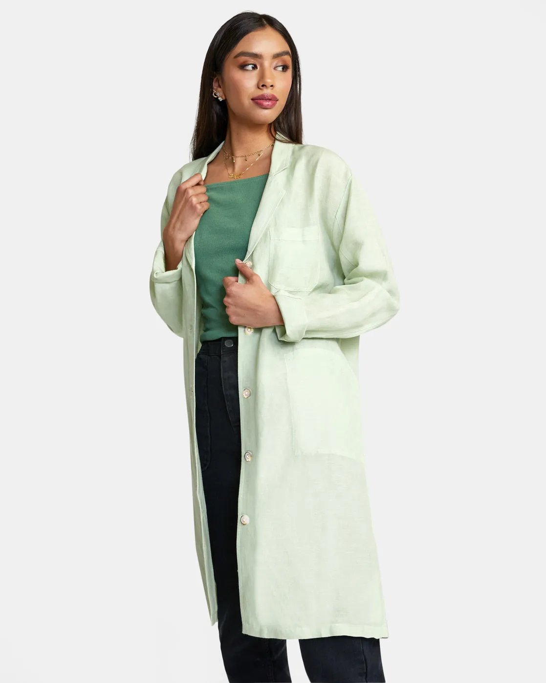 Balmy Oversized Blazer - Light Green