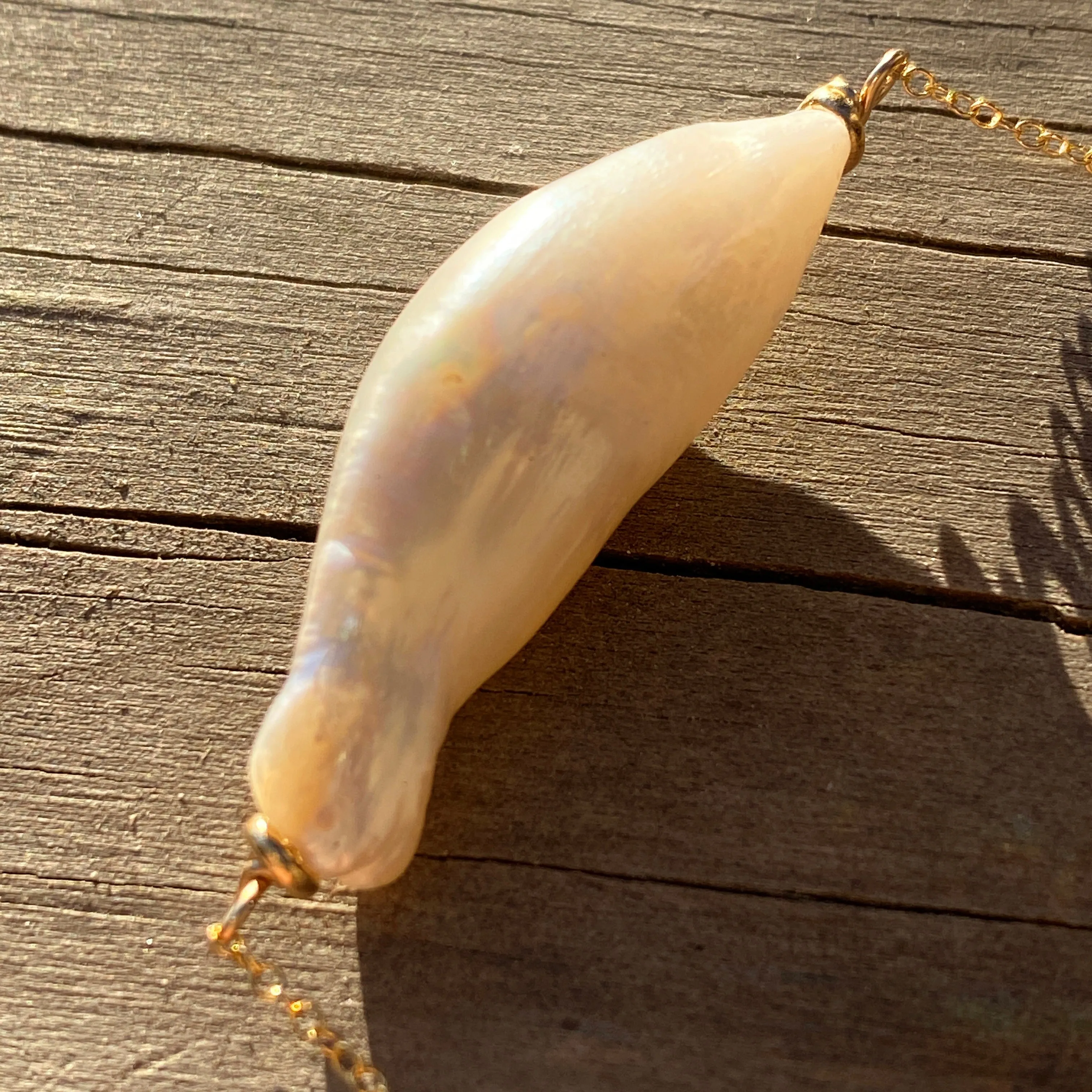 Biwa Pearl Layering Necklace