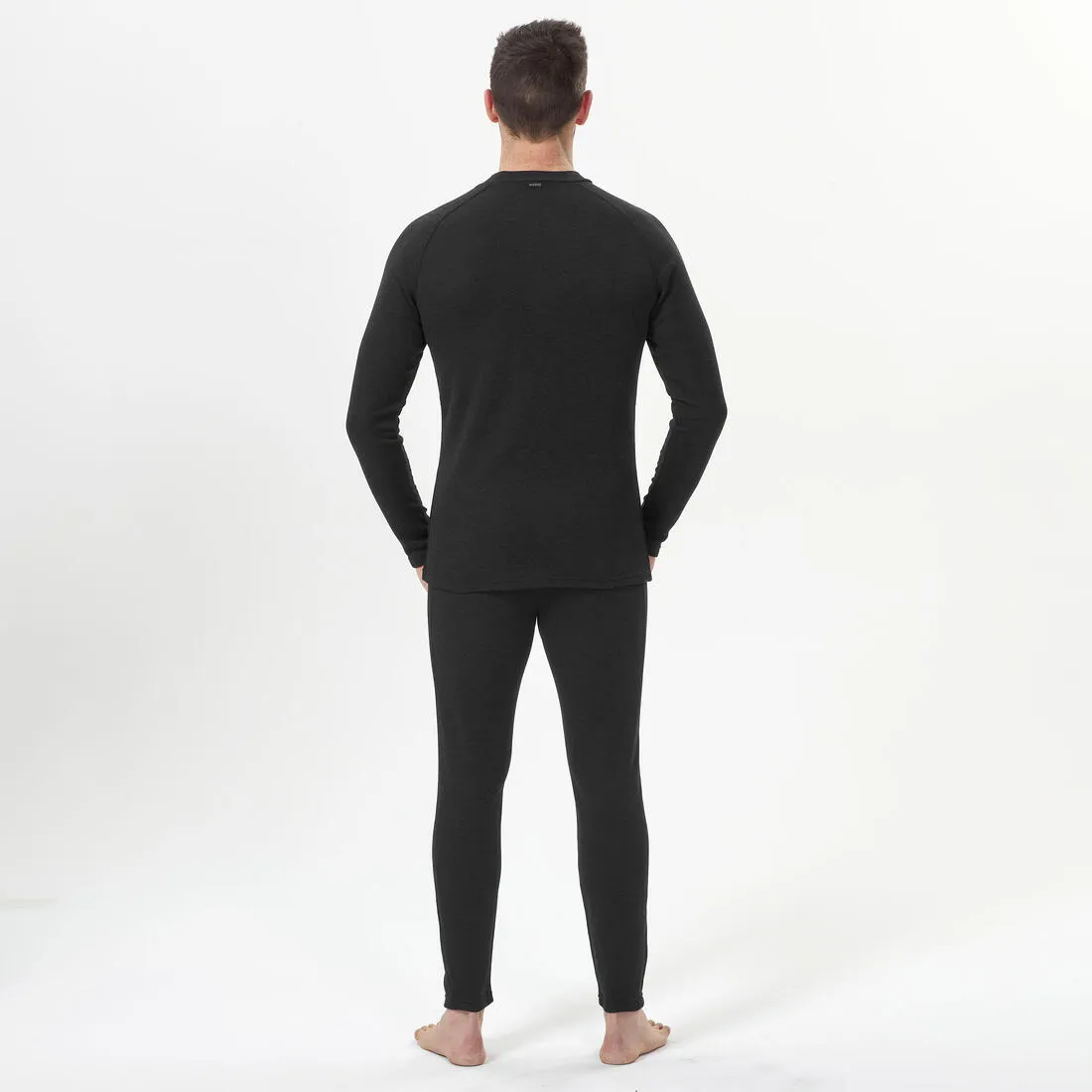 BL100 Simple Men's Ski Base Layer Top - Black