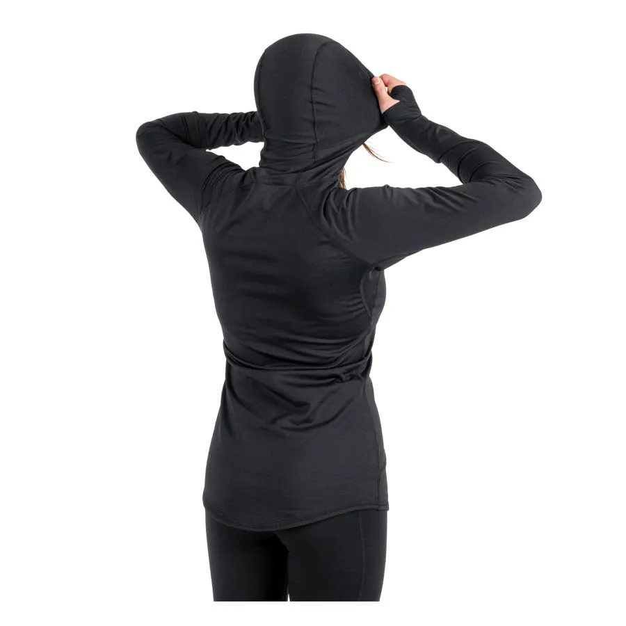 Black Strap Therma Hooded Womens Base Layer Top 2023