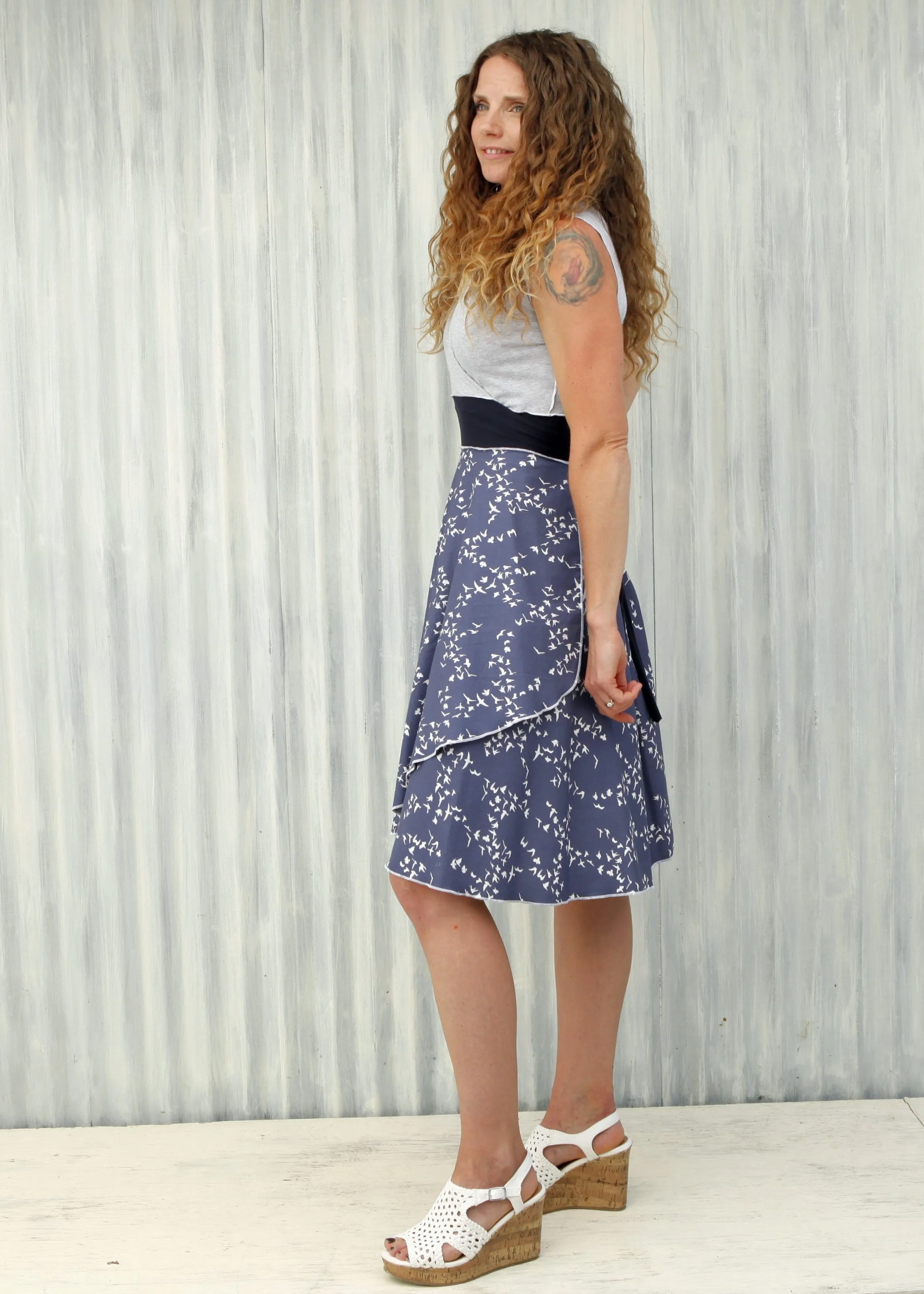 Bluejay Wrap Dress (Custom Made)