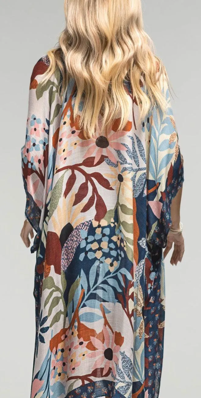 Botanical Floral Kimono