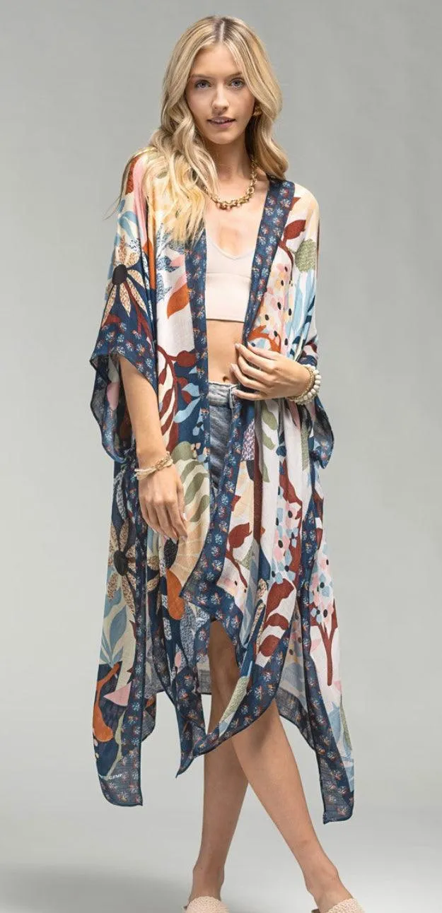 Botanical Floral Kimono