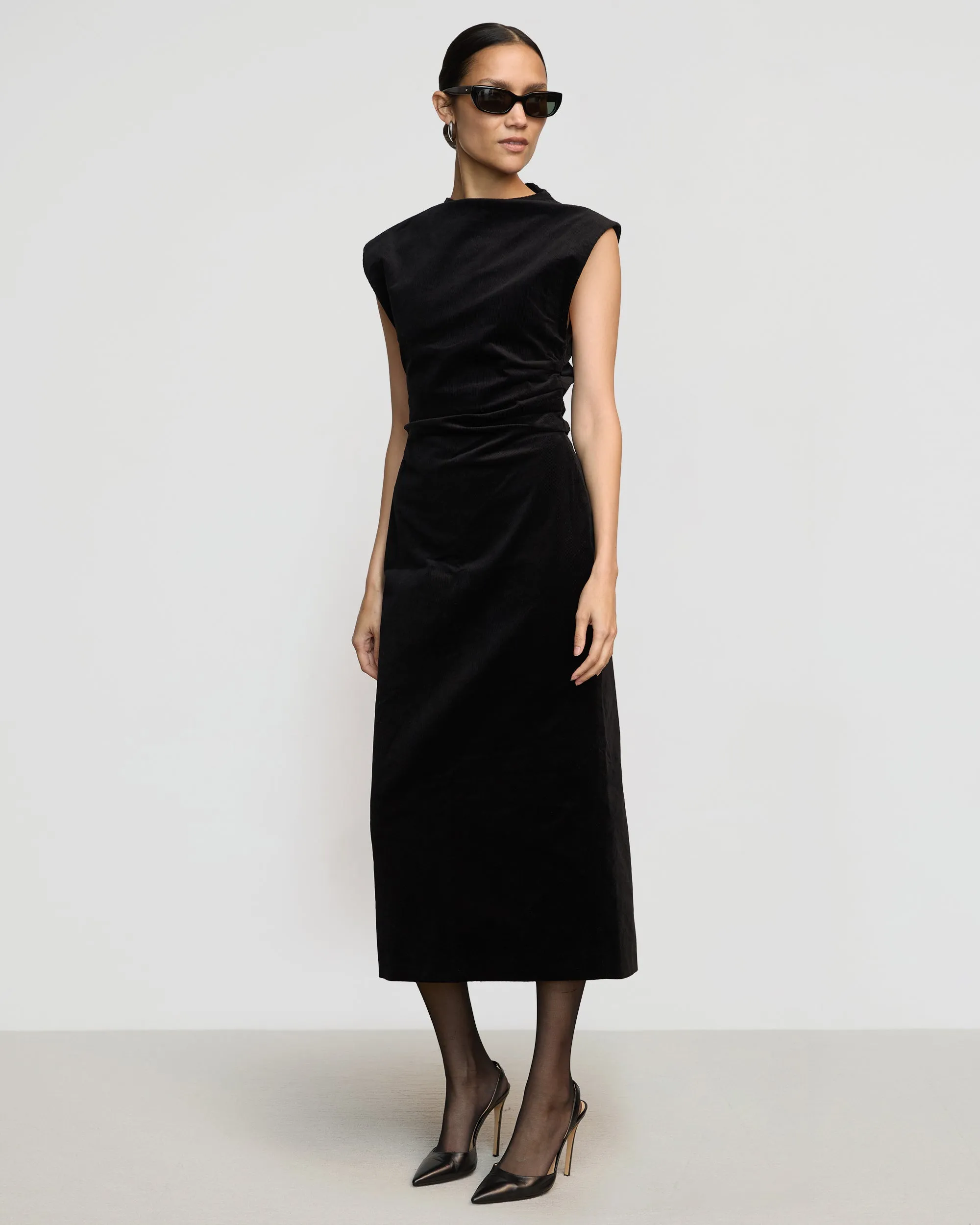 Cambria Structured Corduroy Dress