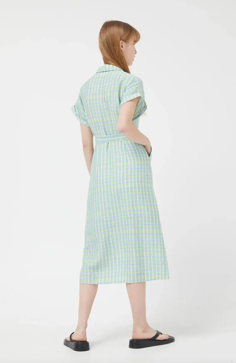 Checked Midi Dress