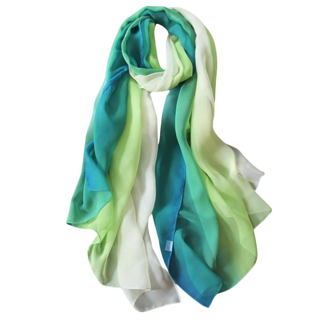 Chiffon Ombre Scarf - Green