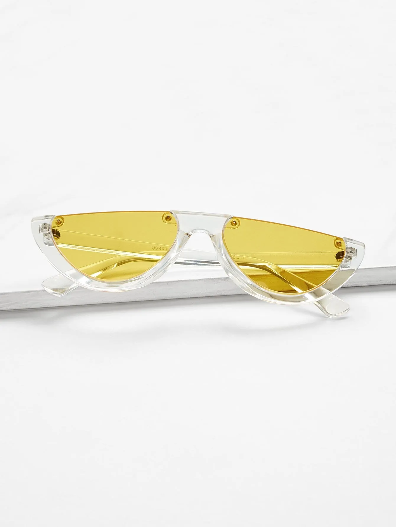 Clear Frame Tinted Lens Sunglasses