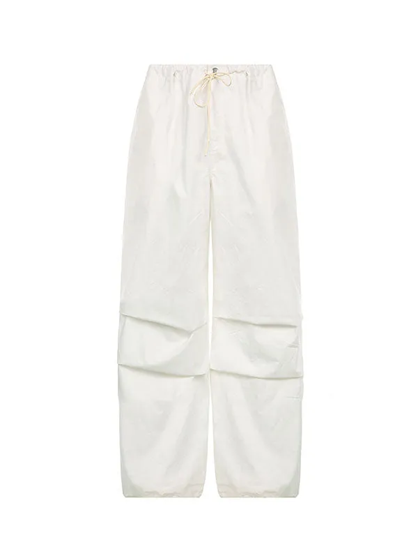 Cozy Low Waist Parachute Cargo Pants