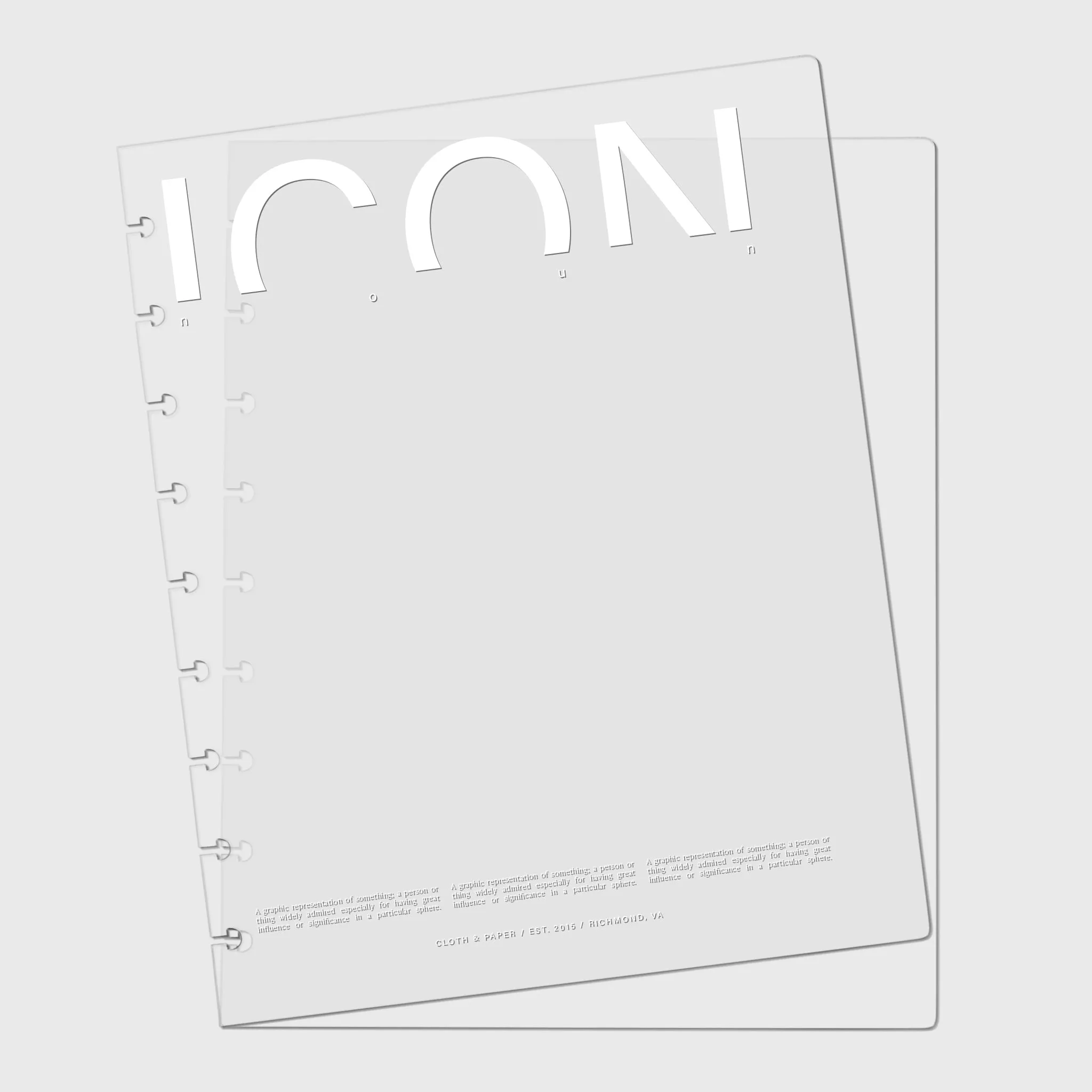 Crystal Clear Notebook Cover | Icon | HP Classic