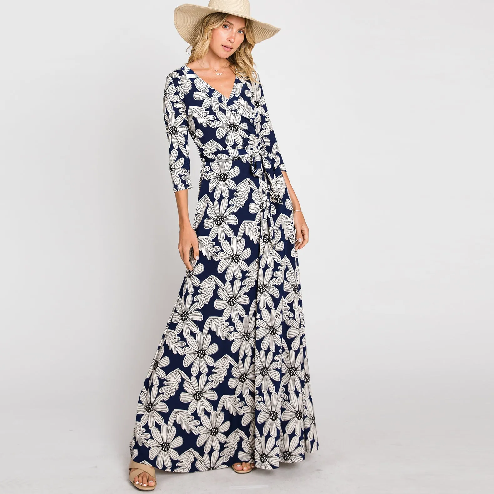 Daisy Venechia Maxi Wrap Dress