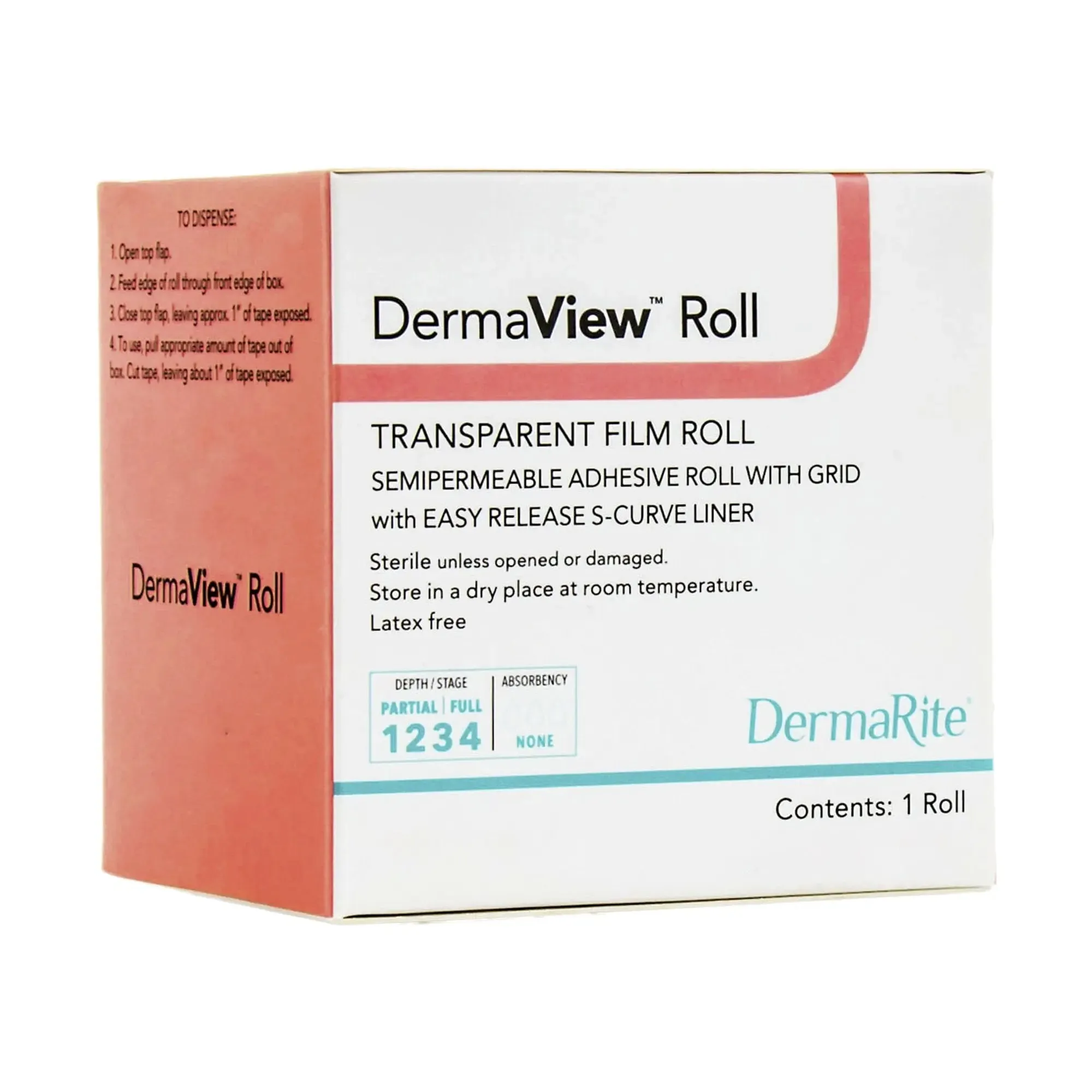 DermaView™ Transparent Film Dressing, 4 Inch x 11 Yard