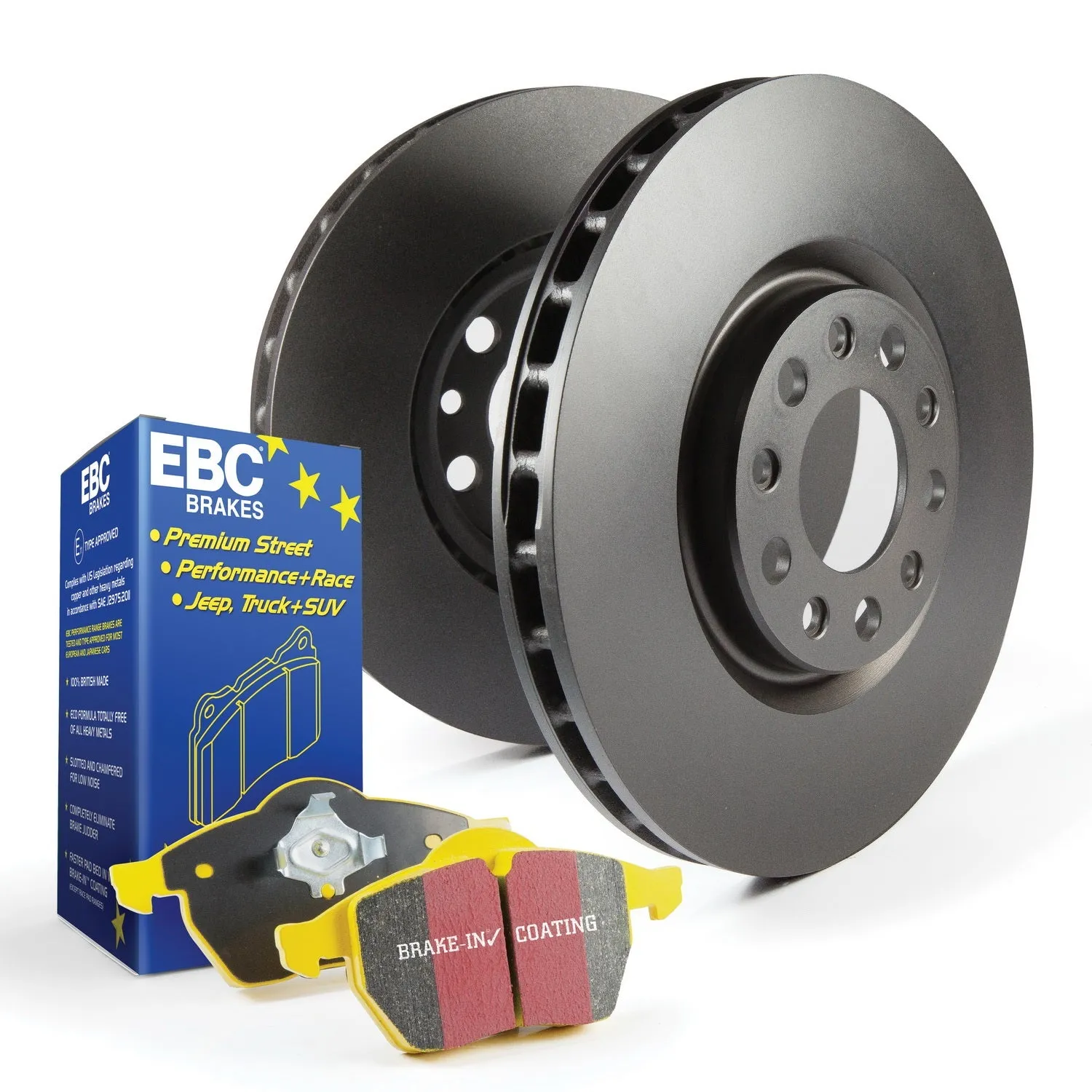 EBC Brakes S13KF1262 S13 Kits Yellowstuff and RK Rotors