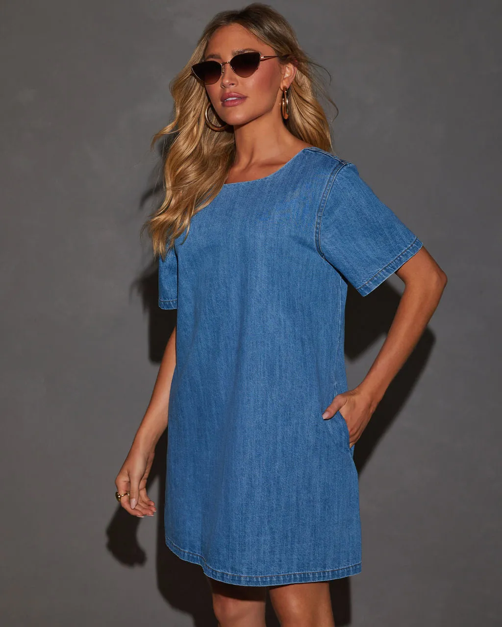 Effortless Vibe Denim Shift Dress