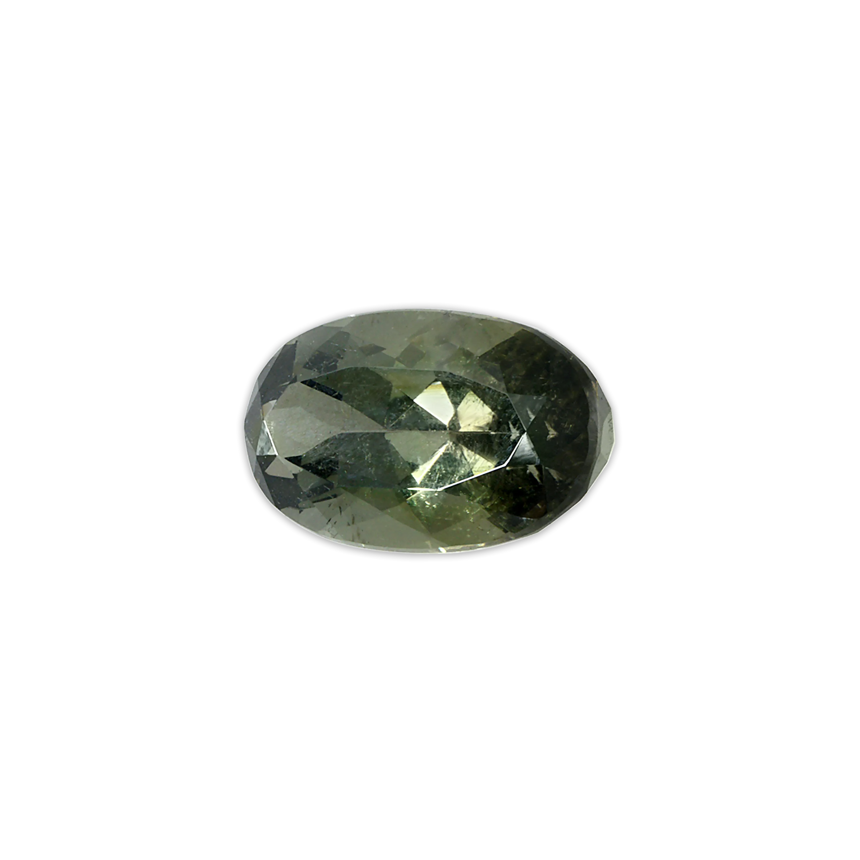 Faceted Green Tourmaline Elongated Oval