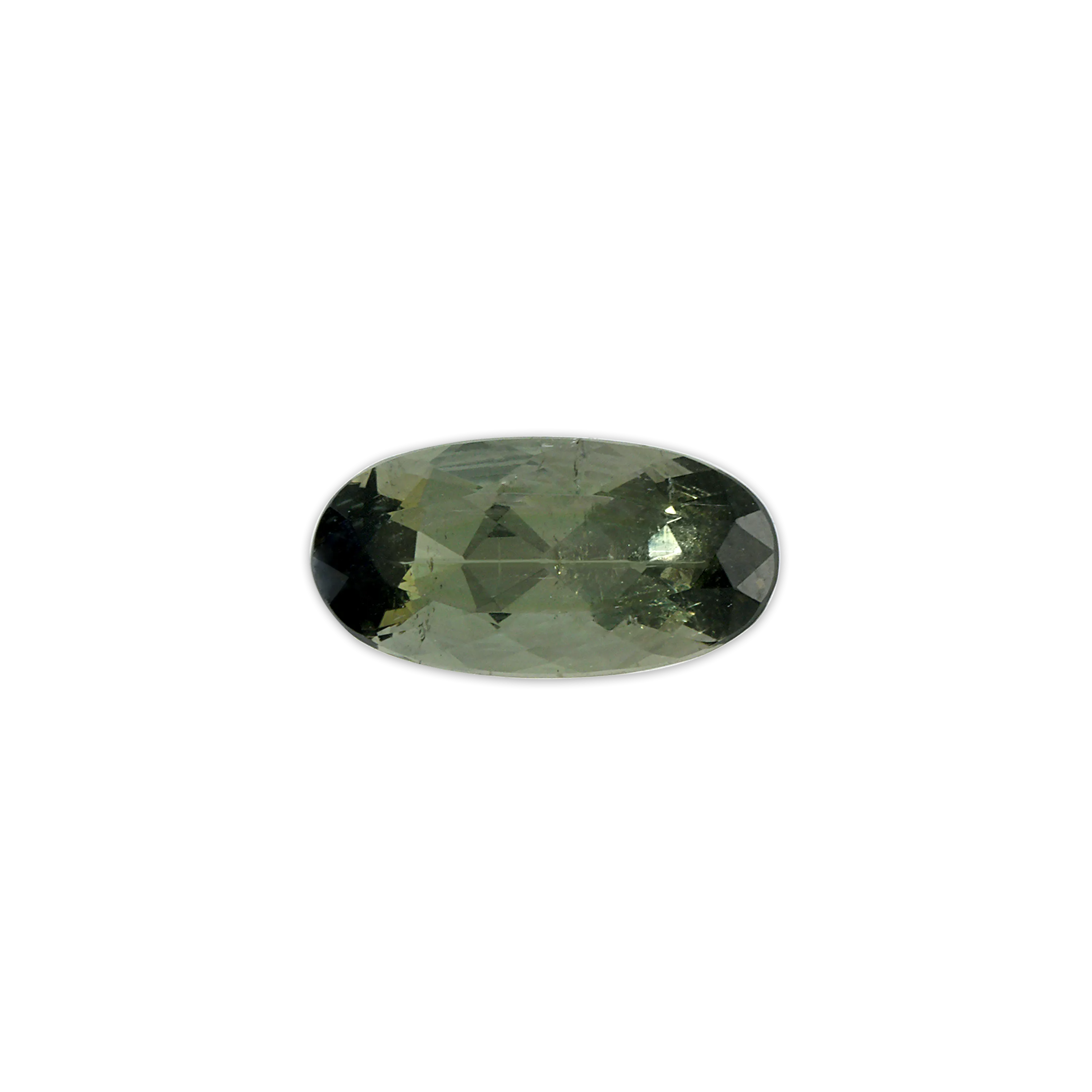 Faceted Green Tourmaline Elongated Oval